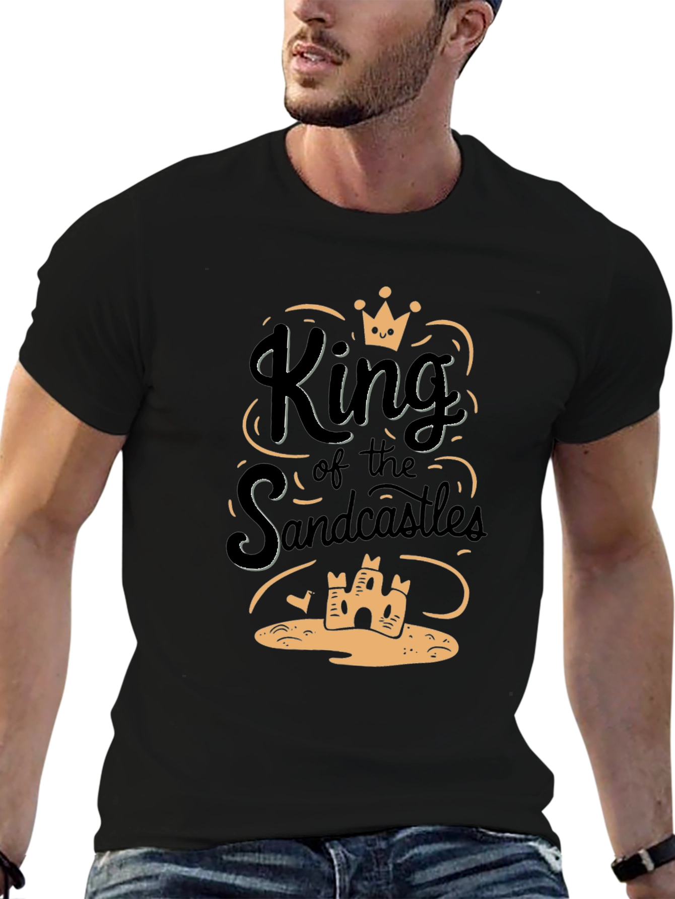 King of the Sandcastles Black Graphic T-Shirt