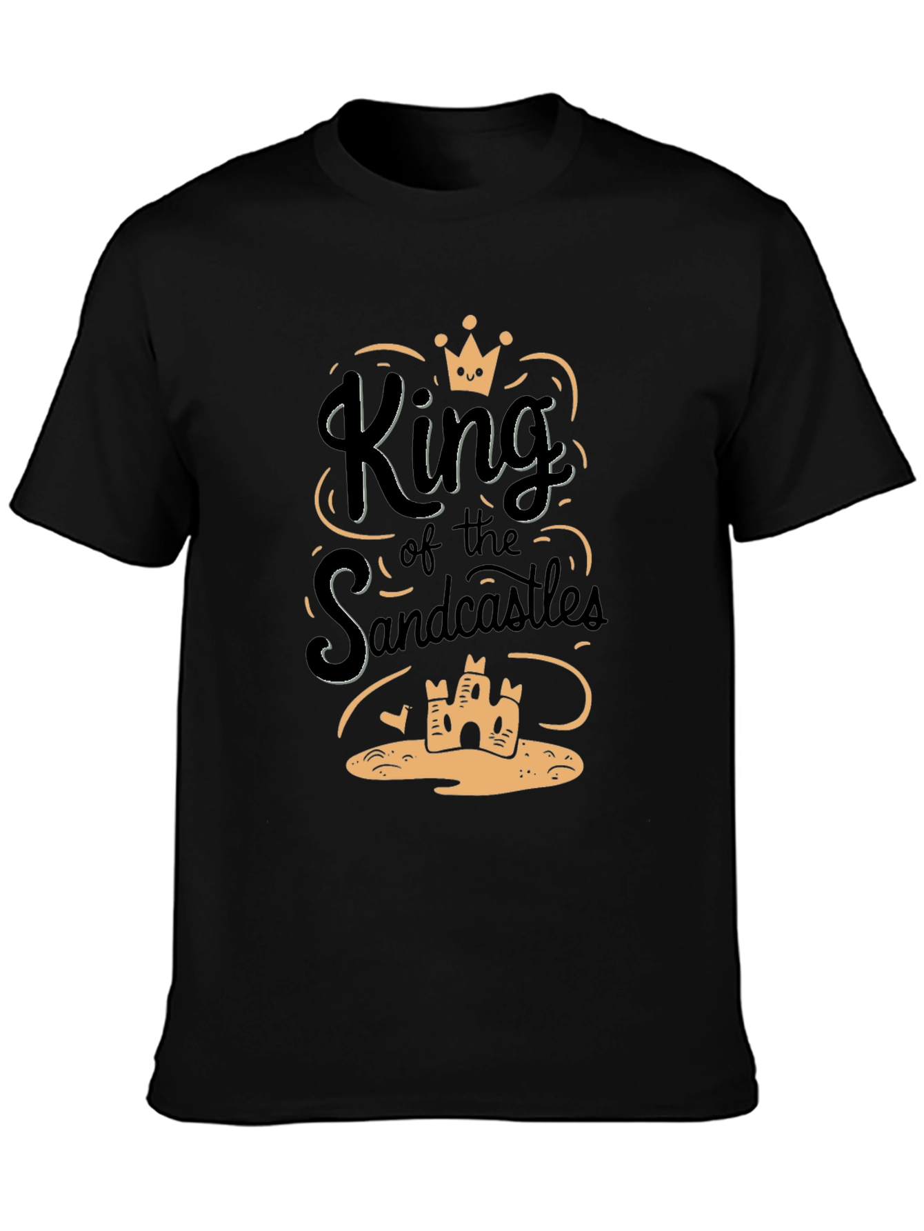 King of the Sandcastles Black Graphic T-Shirt