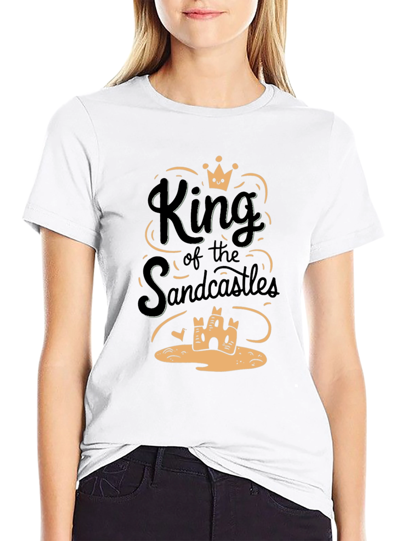 King of the Sandcastles Black Graphic T-Shirt