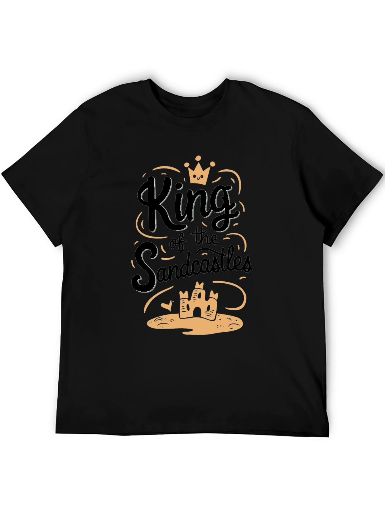 King of the Sandcastles Black Graphic T-Shirt