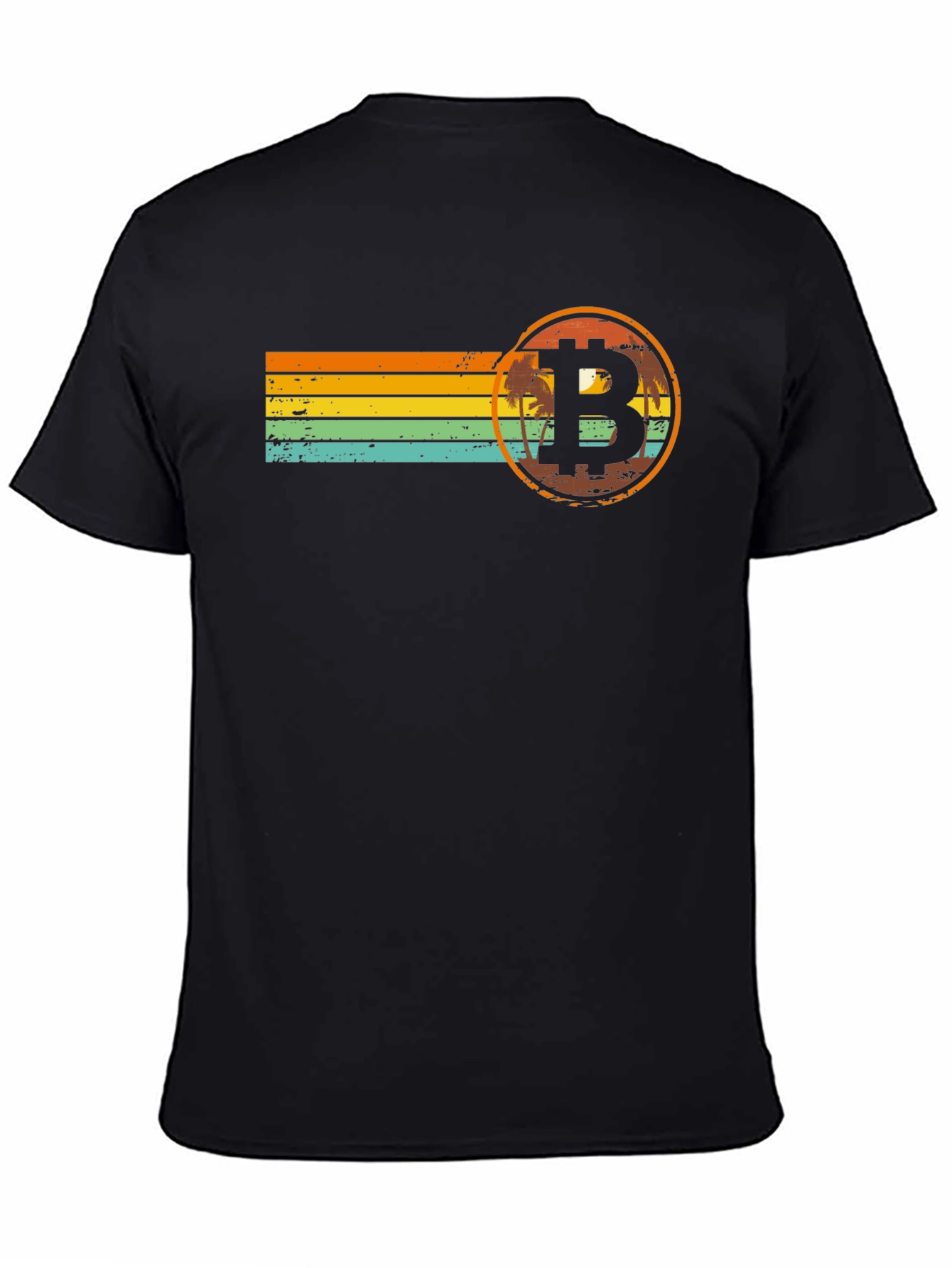 Bitcoin Sunset Retro T-Shirt