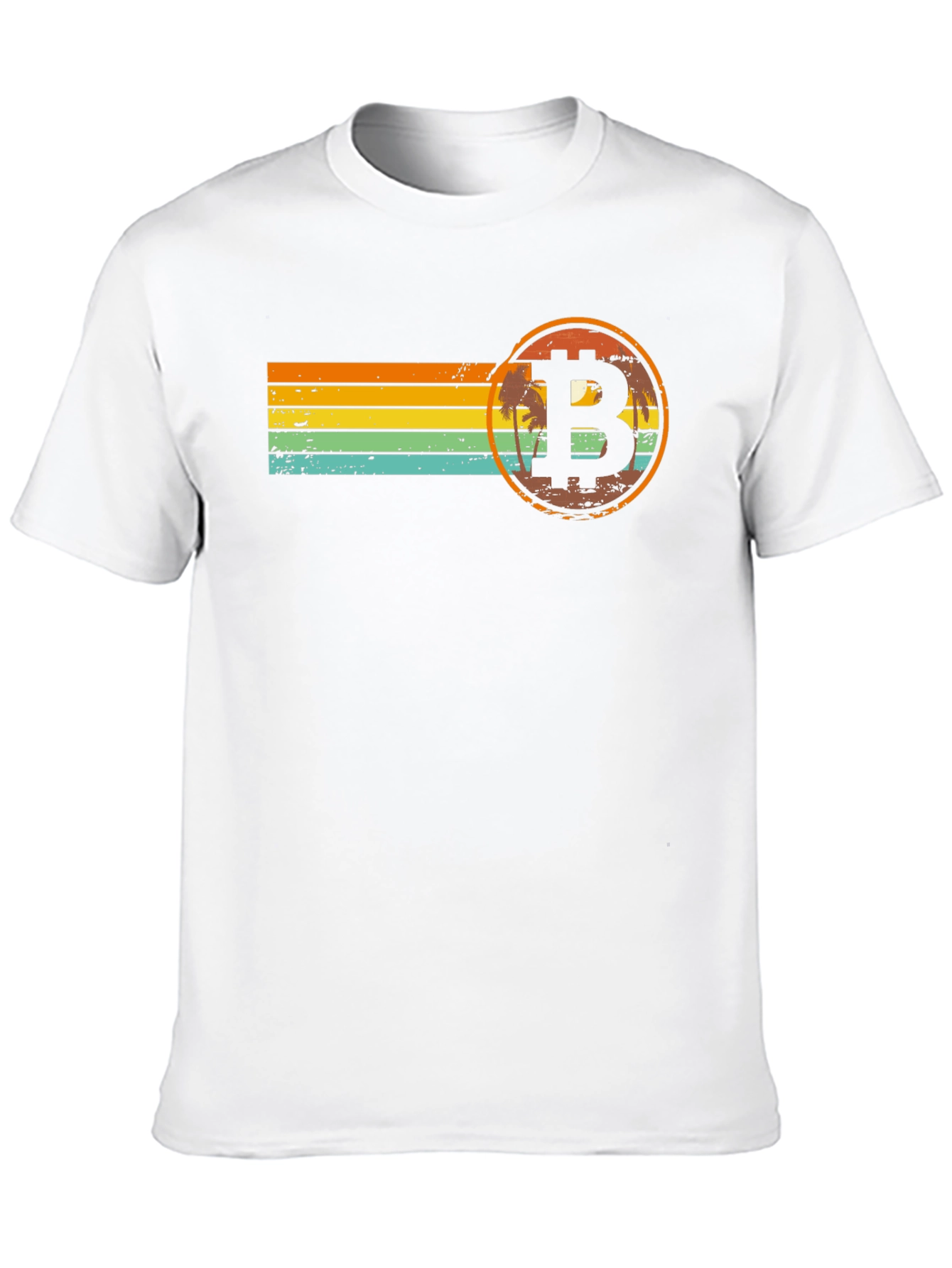 Bitcoin Sunset Retro T-Shirt