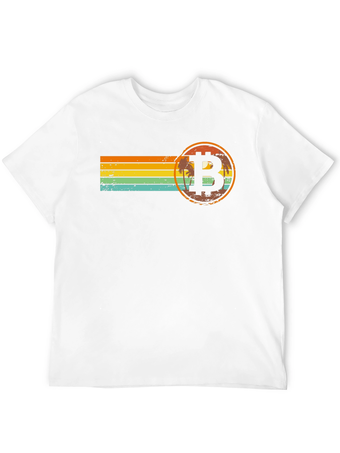 Bitcoin Sunset Retro T-Shirt