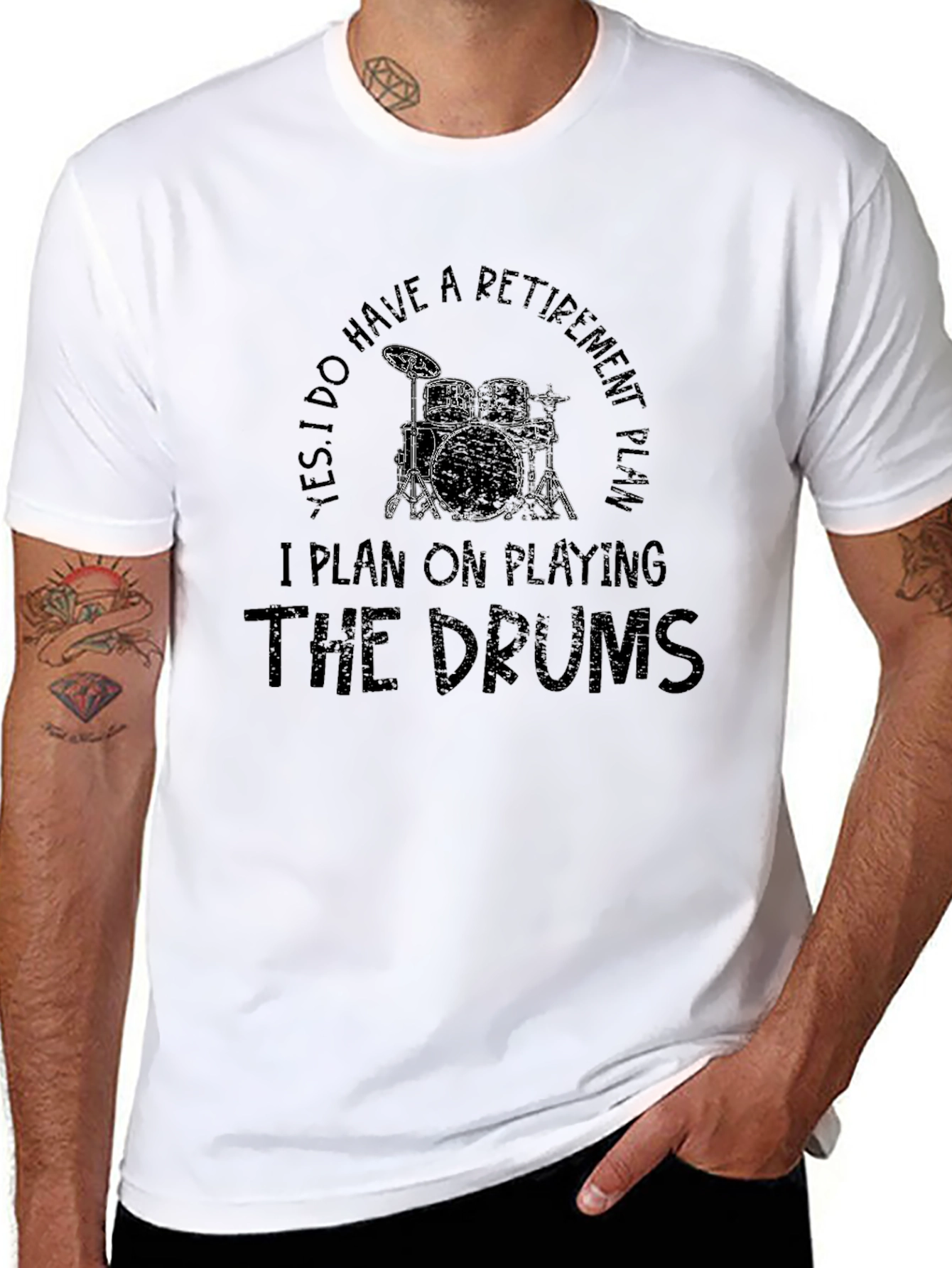 Drummer Retirement Plan T-Shirt - Music Lover Tee