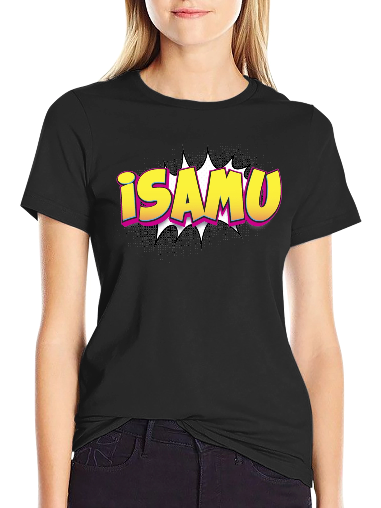 iSAMU Comic Style Graphic T-Shirt