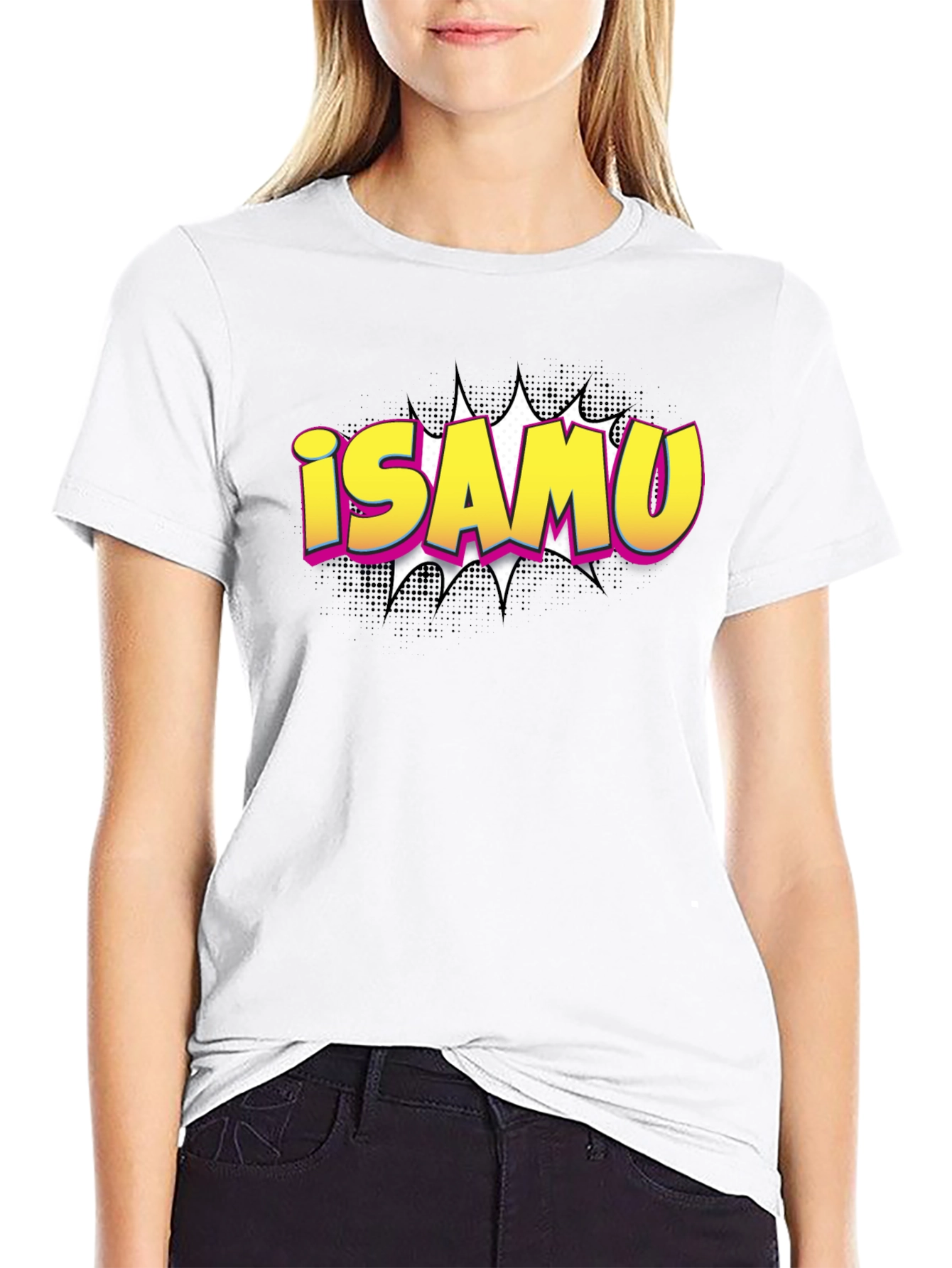 iSAMU Comic Style Graphic T-Shirt
