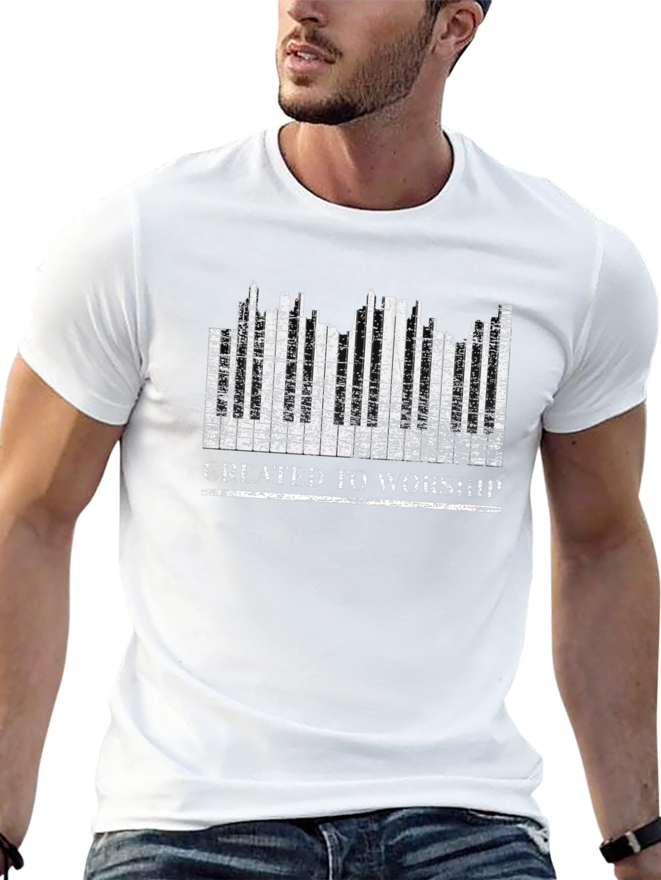 Created To Worship Black Tee