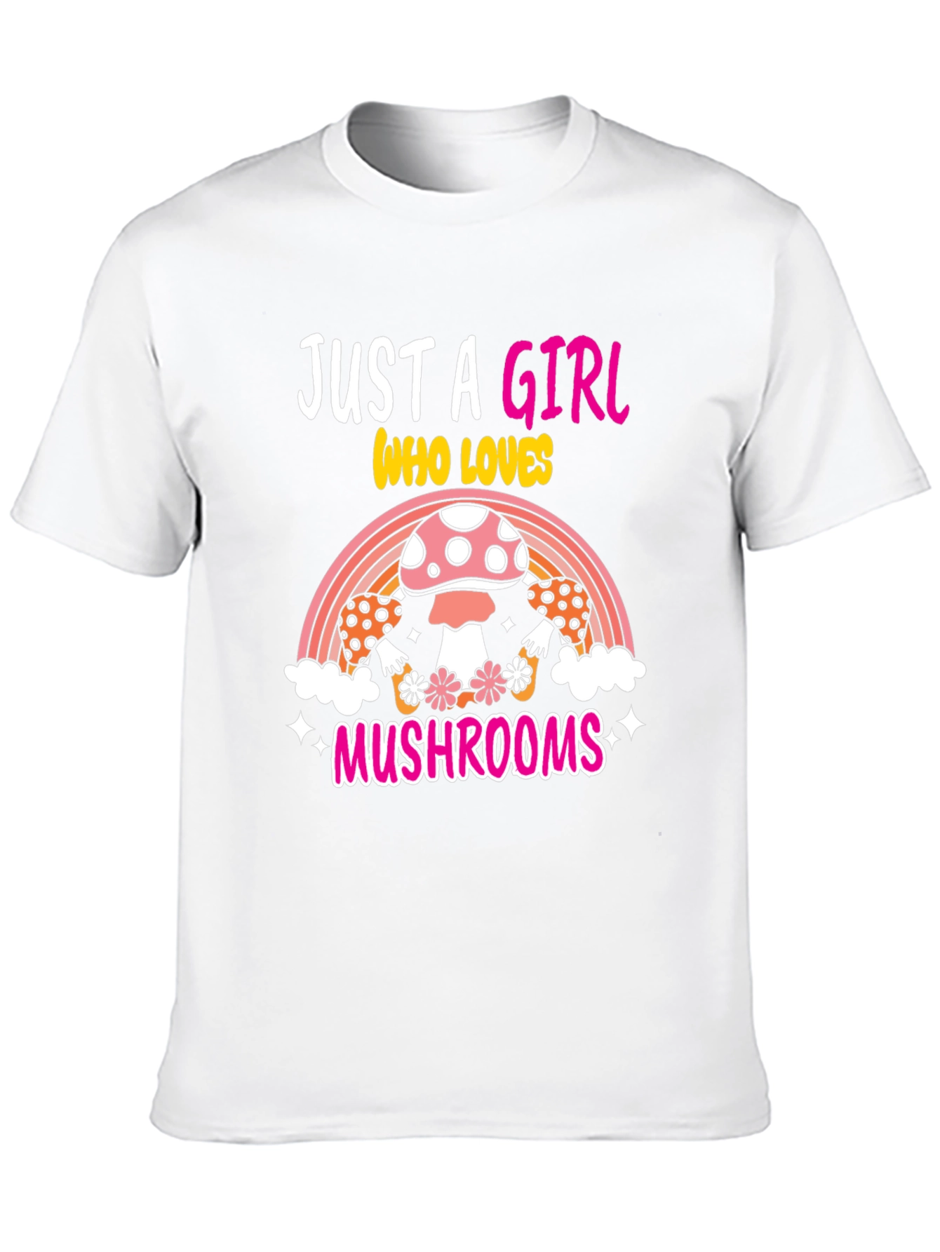 Girl Who Loves Mushrooms Graphic Tee