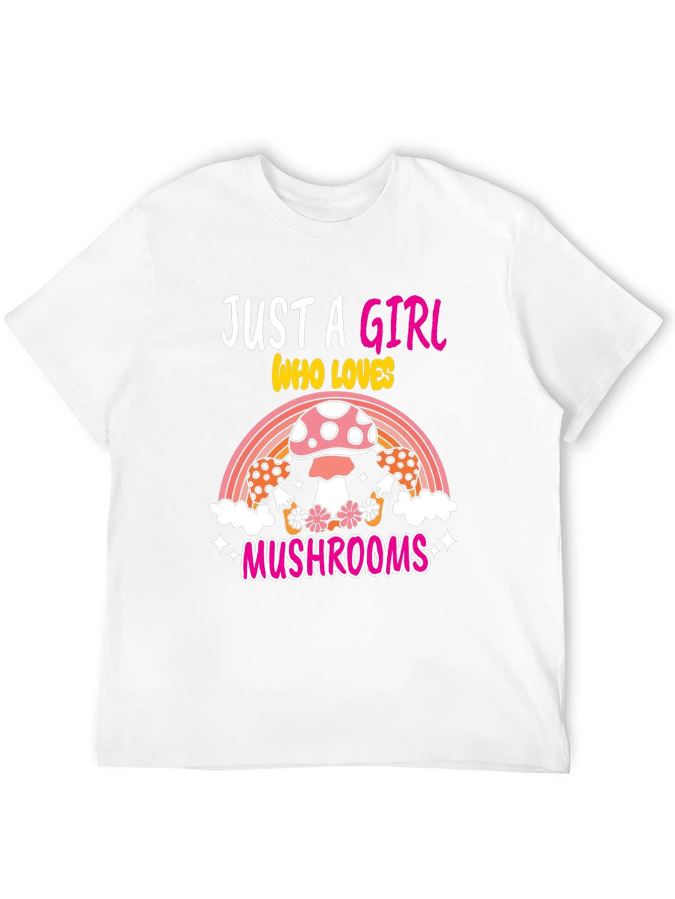 Girl Who Loves Mushrooms Graphic Tee
