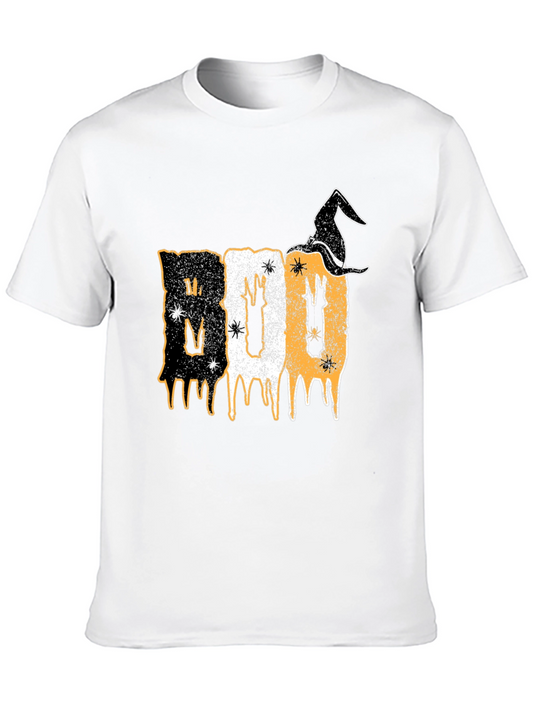 Halloween Boo T-Shirt with Witch Hat