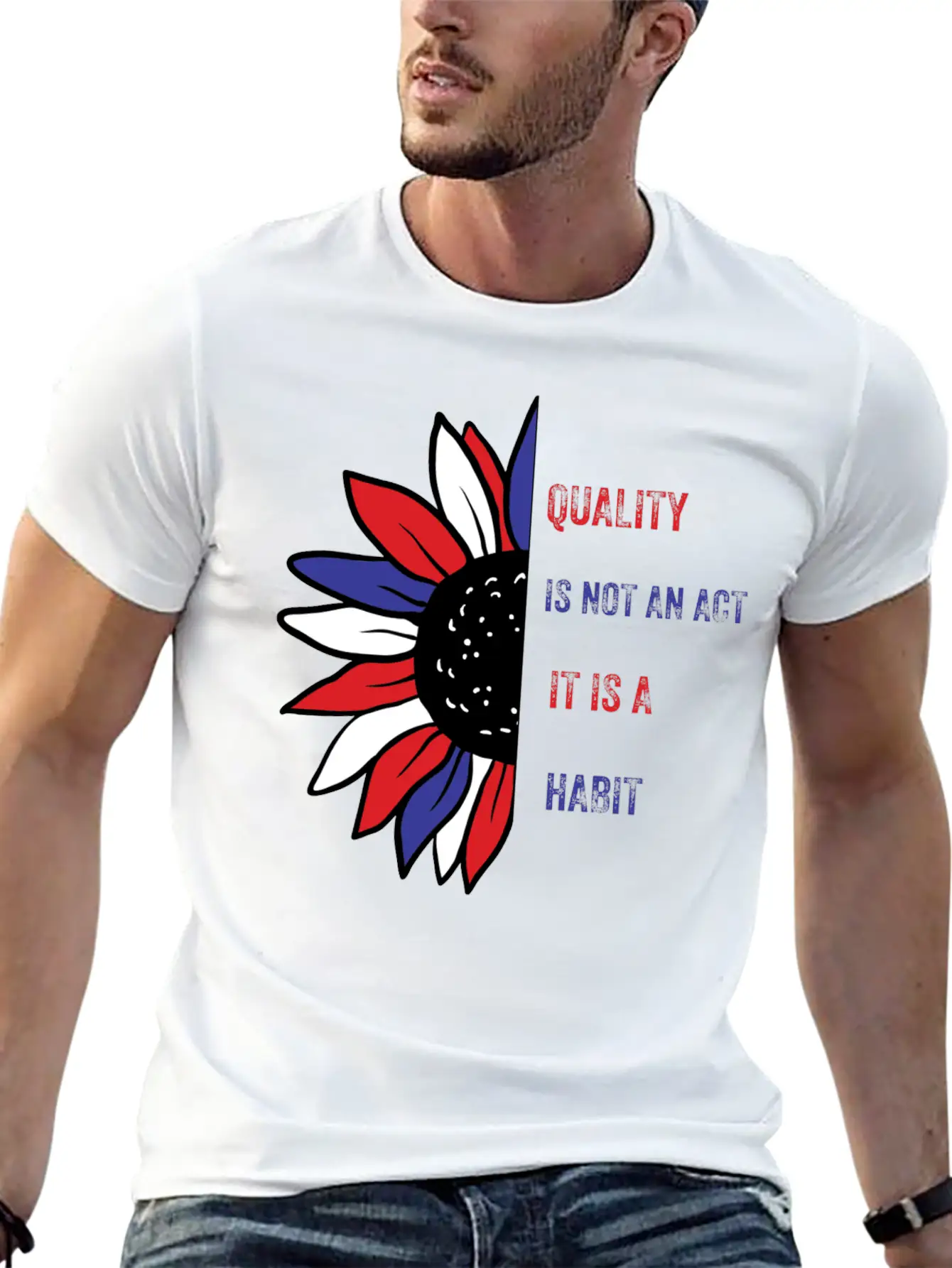 Quality Is Not An Act It Is A Habit Stylish Everyday T-Shirt – Unisex Basic Cotton Tee