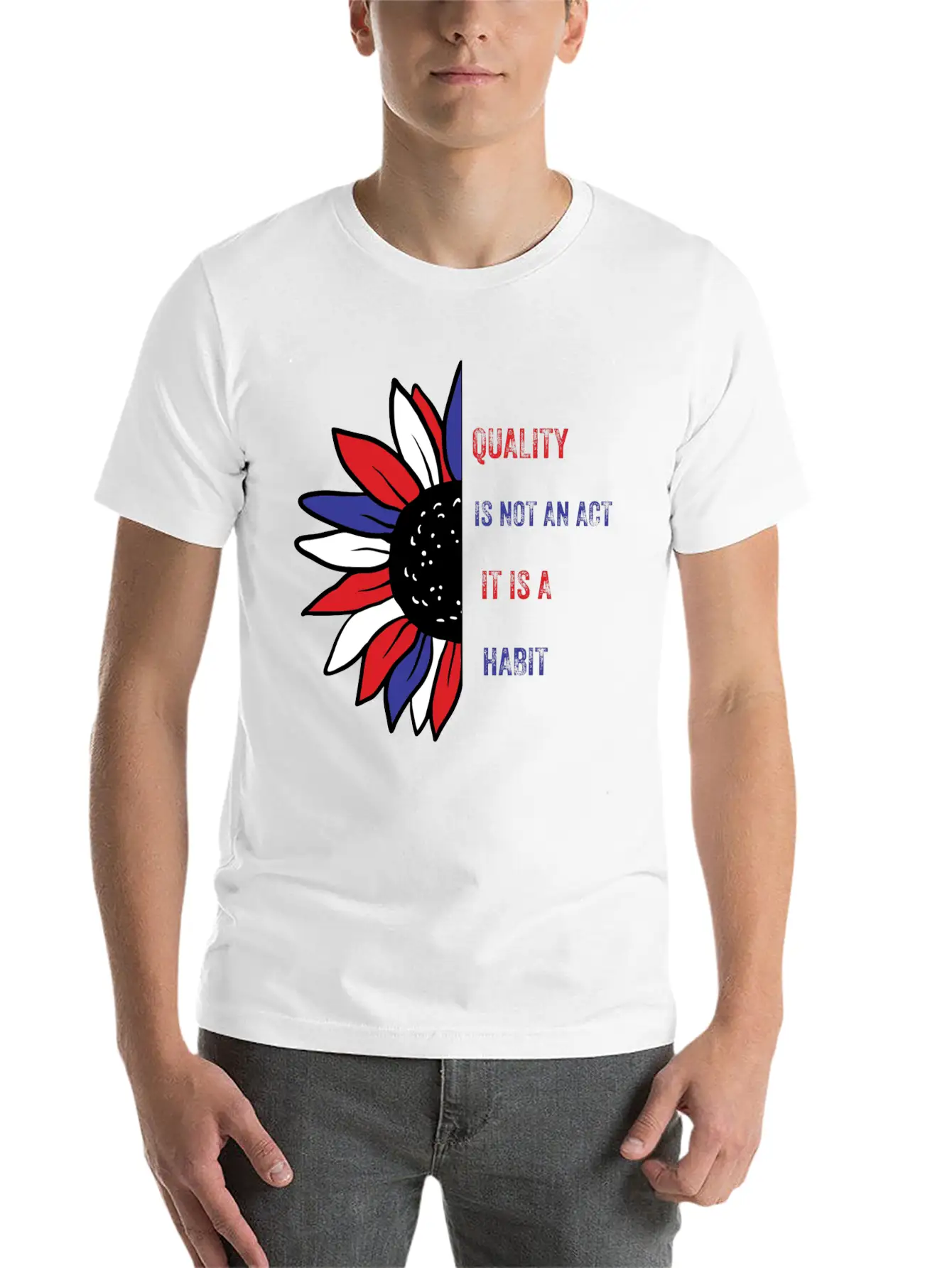 Quality Is Not An Act It Is A Habit Stylish Everyday T-Shirt – Unisex Basic Cotton Tee