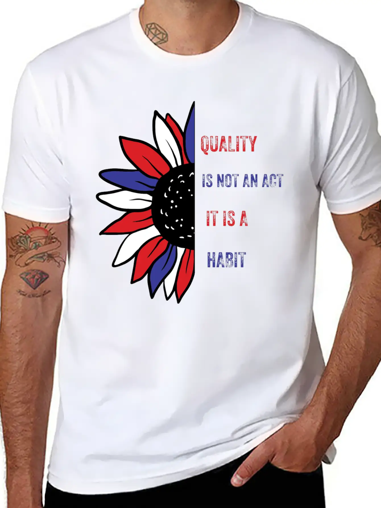 Quality Is Not An Act It Is A Habit Stylish Everyday T-Shirt – Unisex Basic Cotton Tee