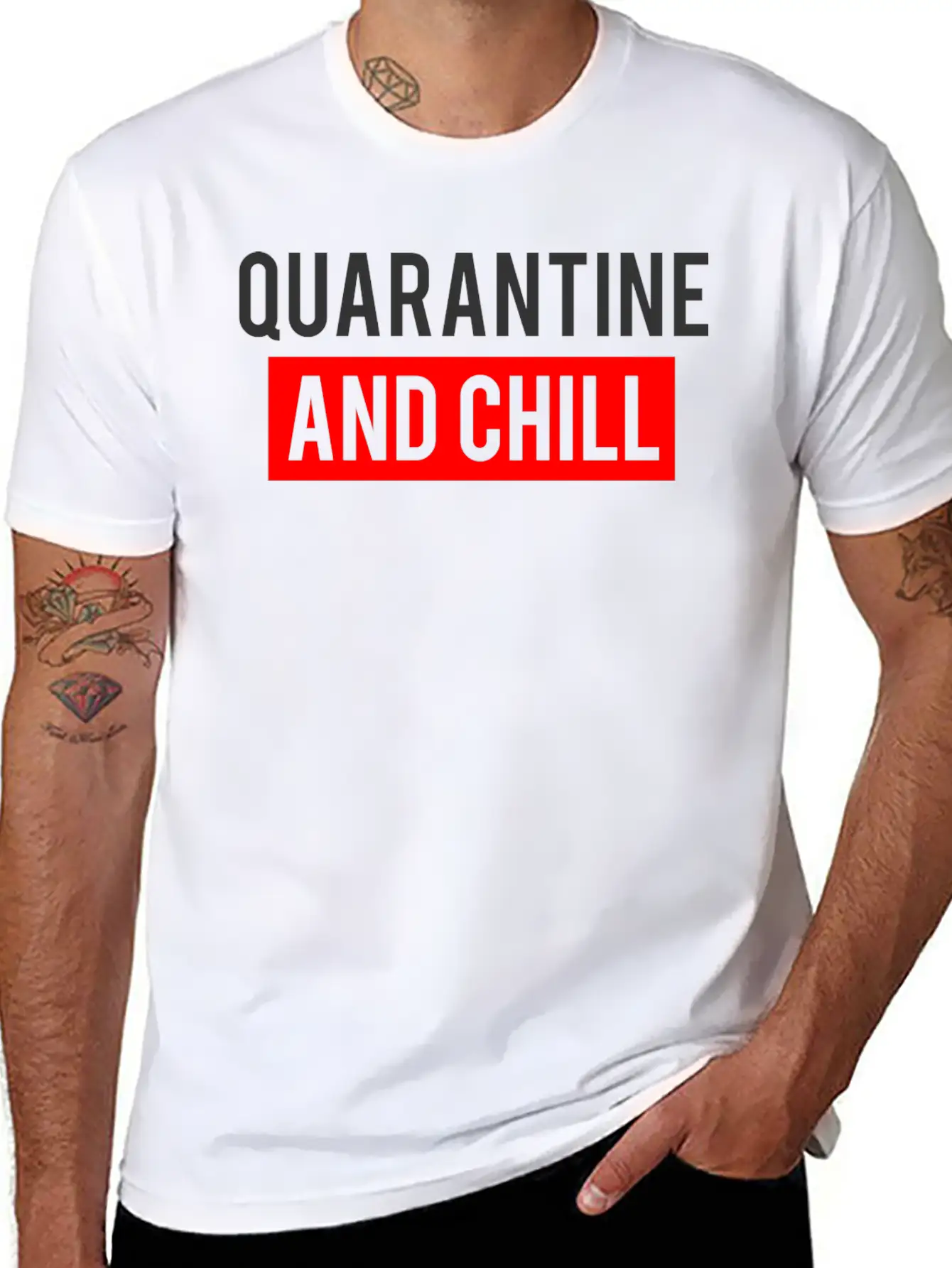 QUARANTINE AND CHILL Comfortable Minimalist Graphic Tee – Summer Style Essential