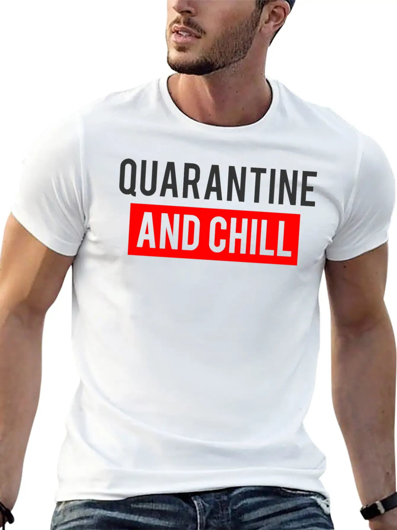 QUARANTINE AND CHILL Comfortable Minimalist Graphic Tee – Summer Style Essential