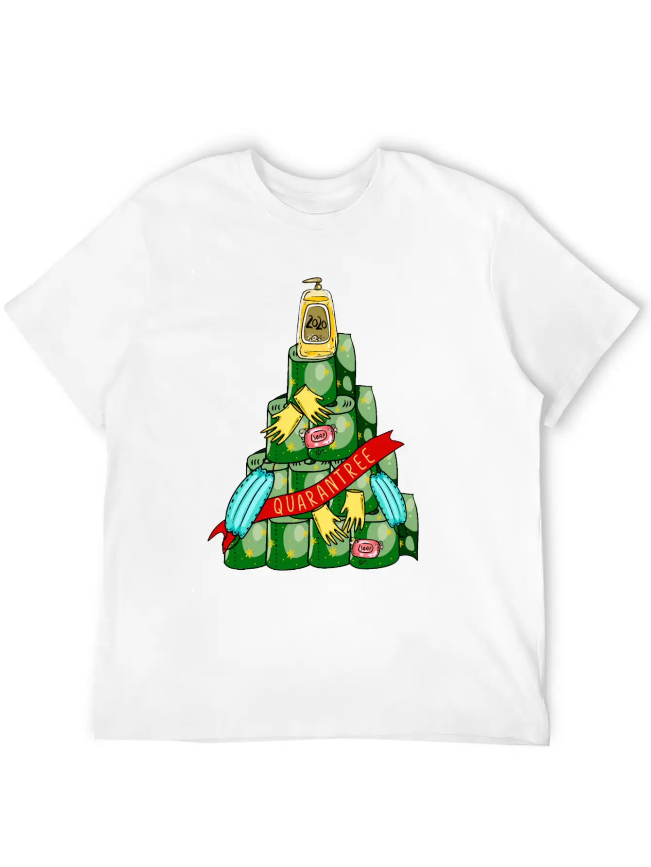 Quarantree 2020 Quarantine Christmas Tree Stylish Everyday T-Shirt – Unisex Basic Cotton Tee
