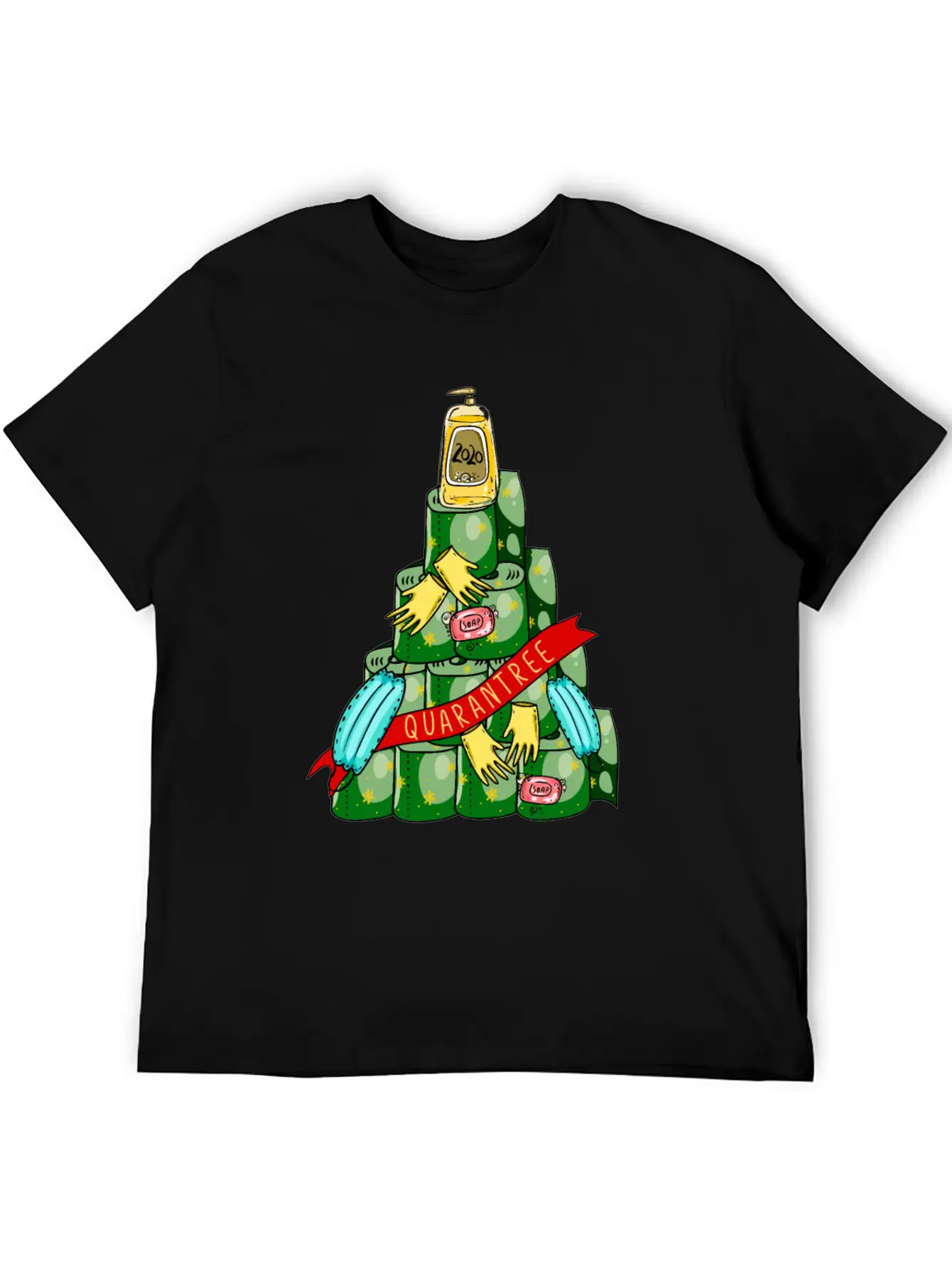 Quarantree 2020 Quarantine Christmas Tree Stylish Everyday T-Shirt – Unisex Basic Cotton Tee