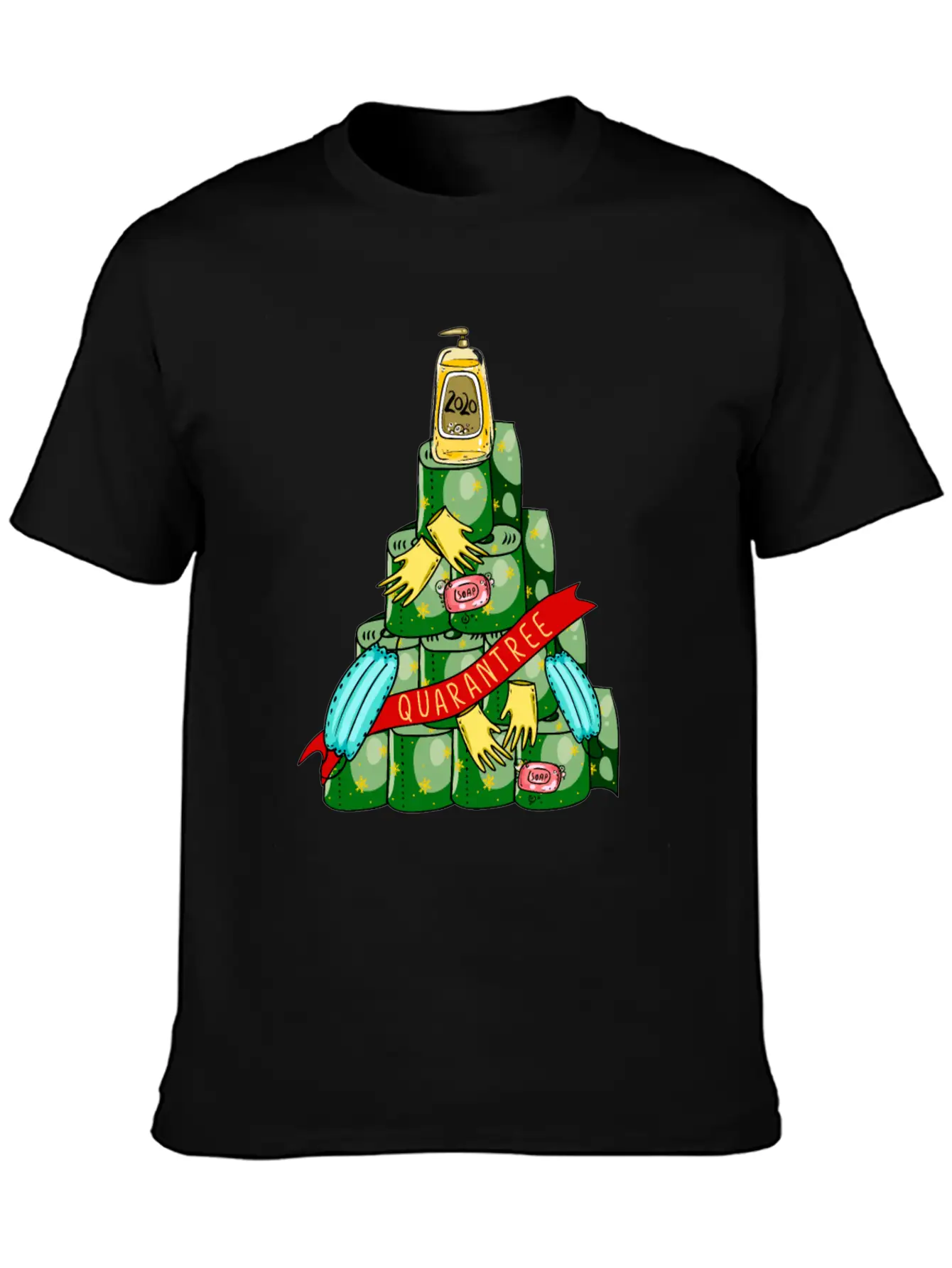 Quarantree 2020 Quarantine Christmas Tree Stylish Everyday T-Shirt – Unisex Basic Cotton Tee