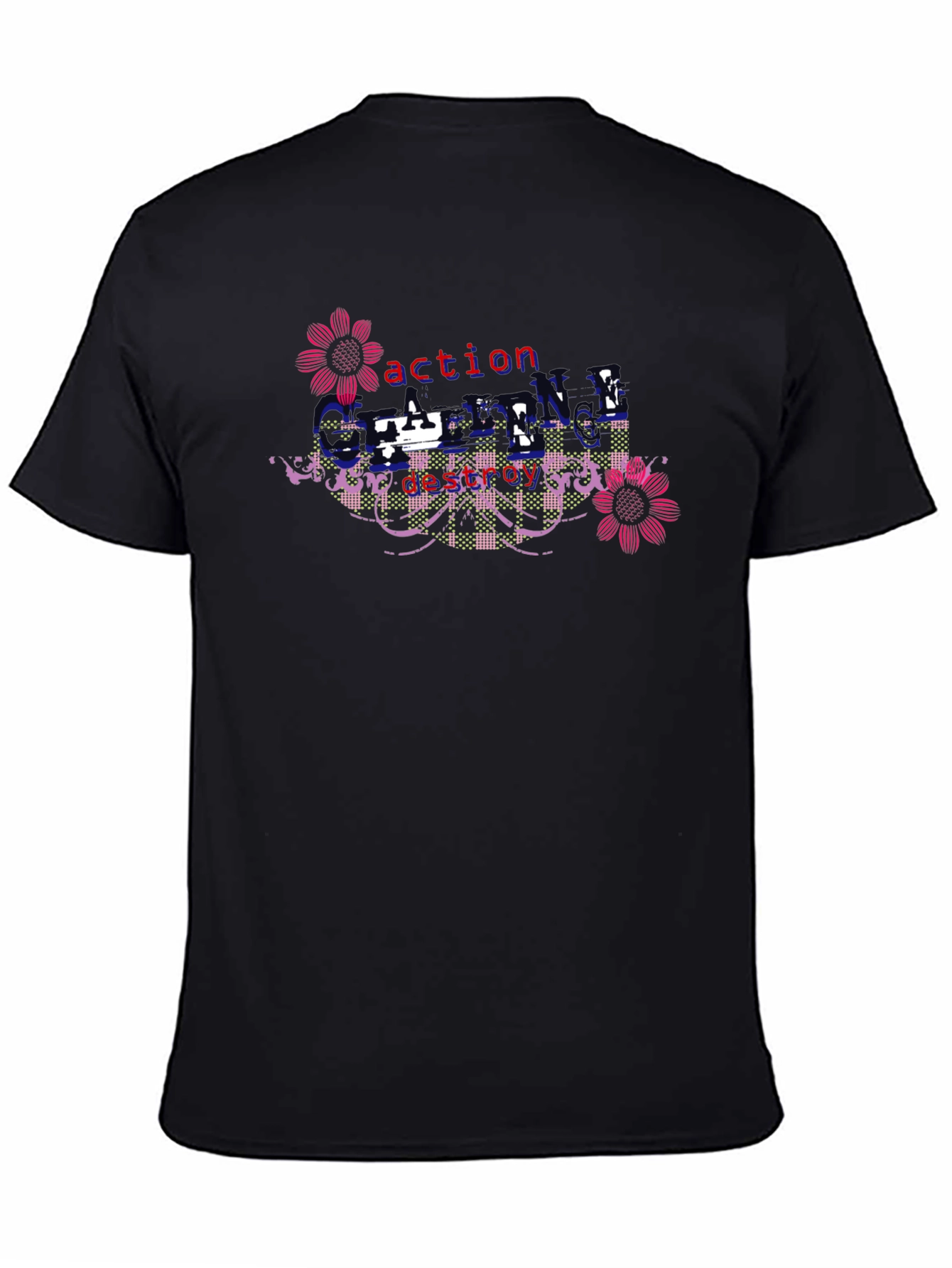 Action Destroy Cycle Black Graphic T-Shirt