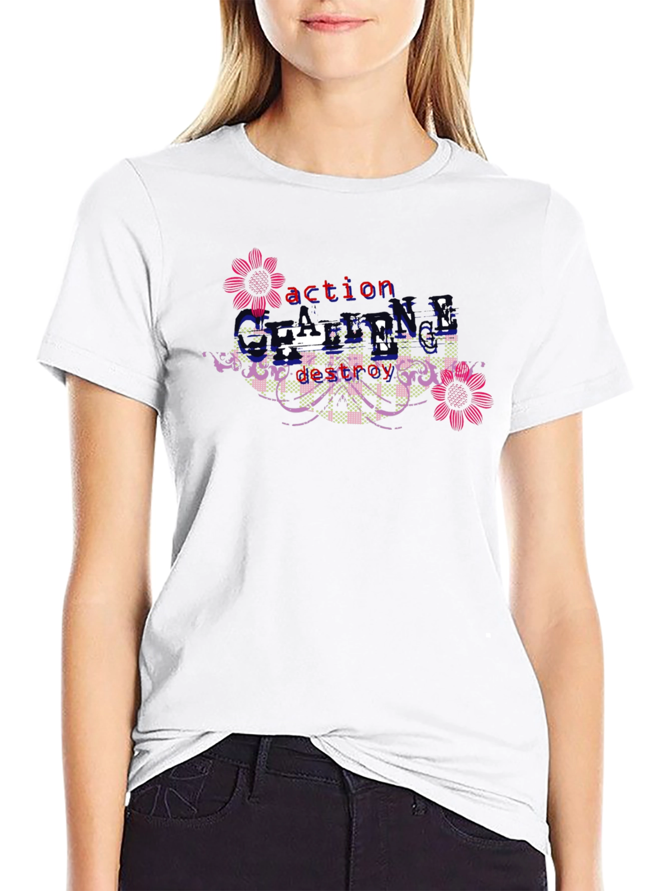 Action Destroy Cycle Black Graphic T-Shirt