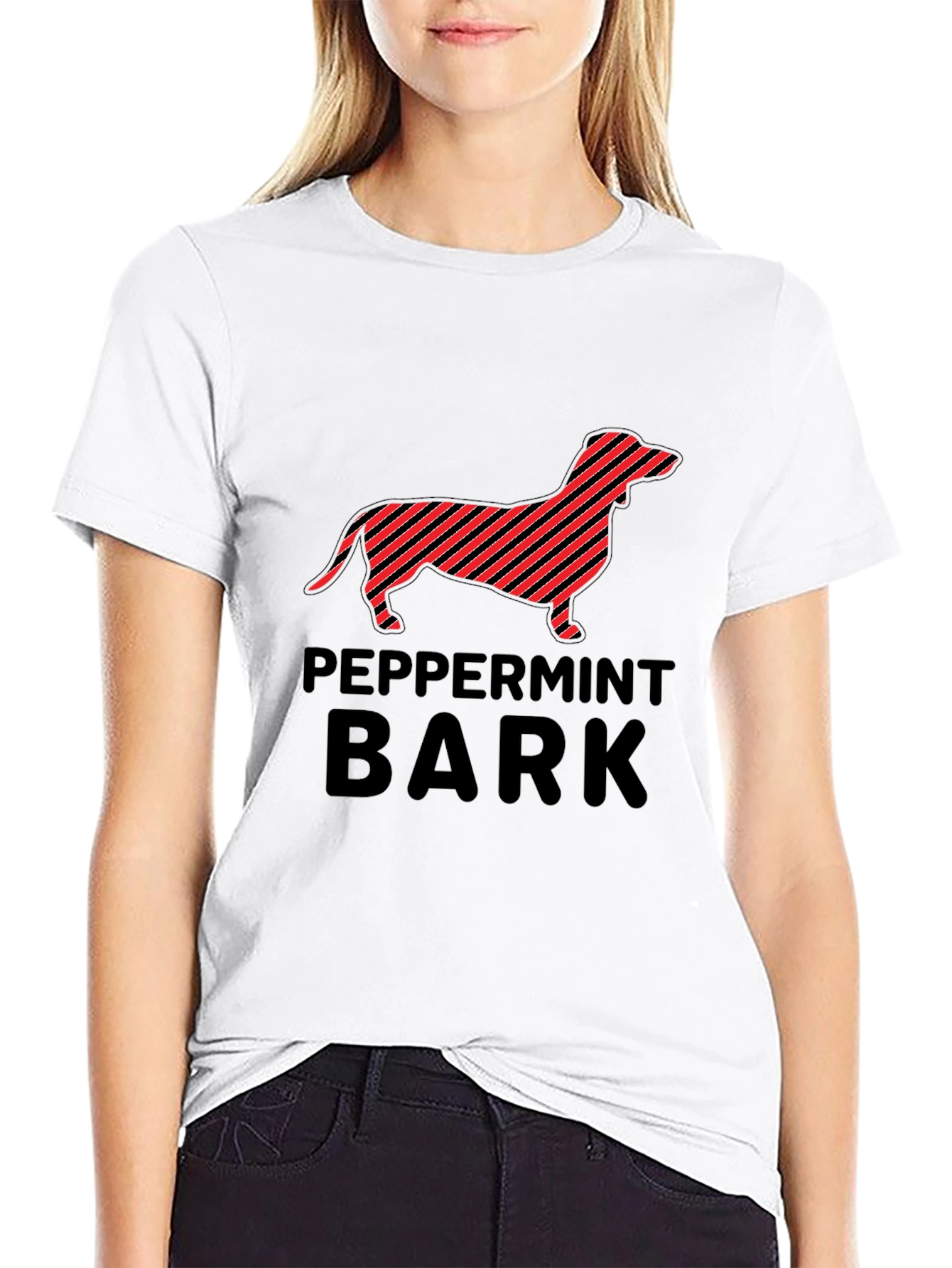 Peppermint Bark Dachshund Graphic T-Shirt