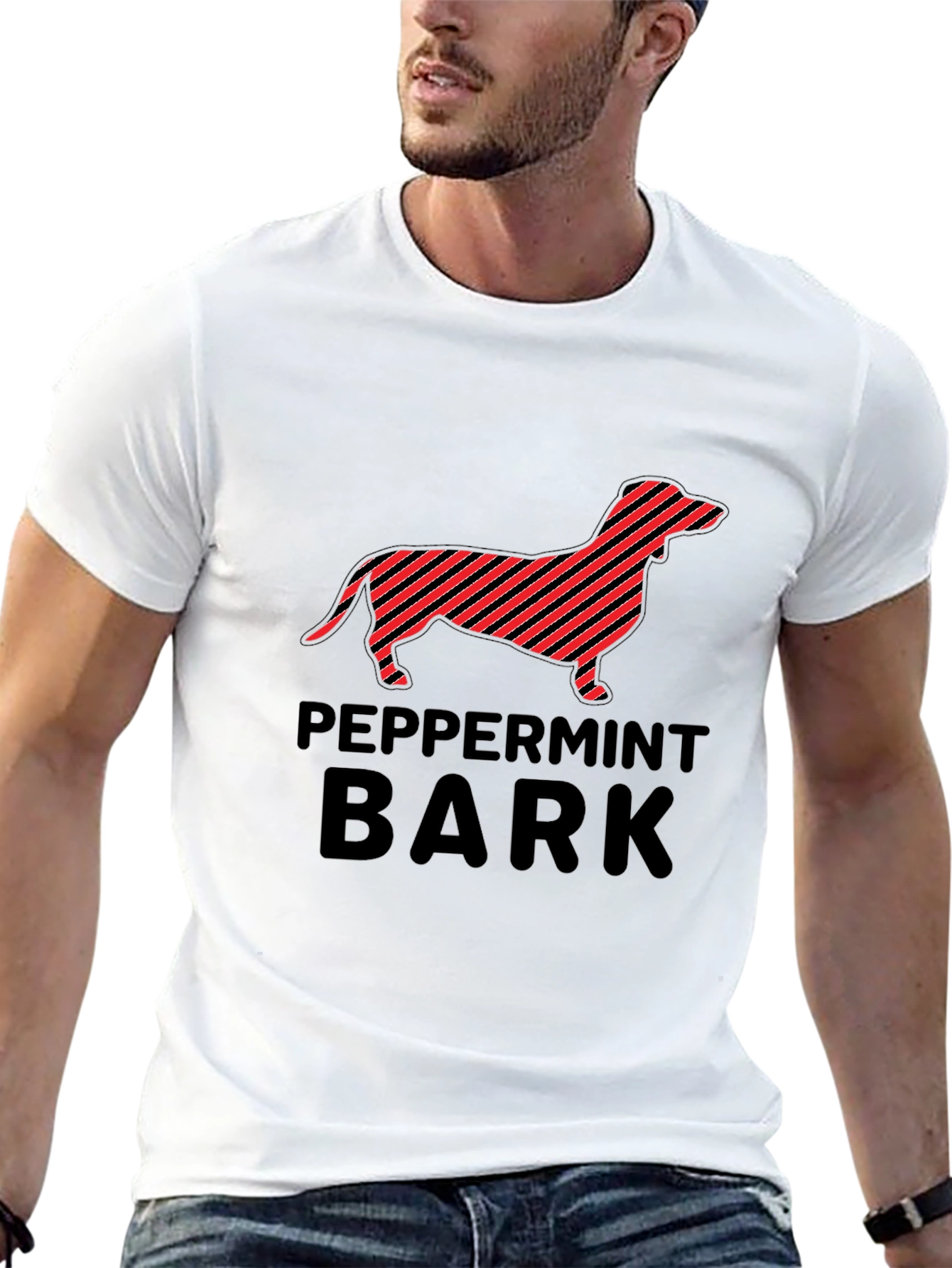 Peppermint Bark Dachshund Graphic T-Shirt