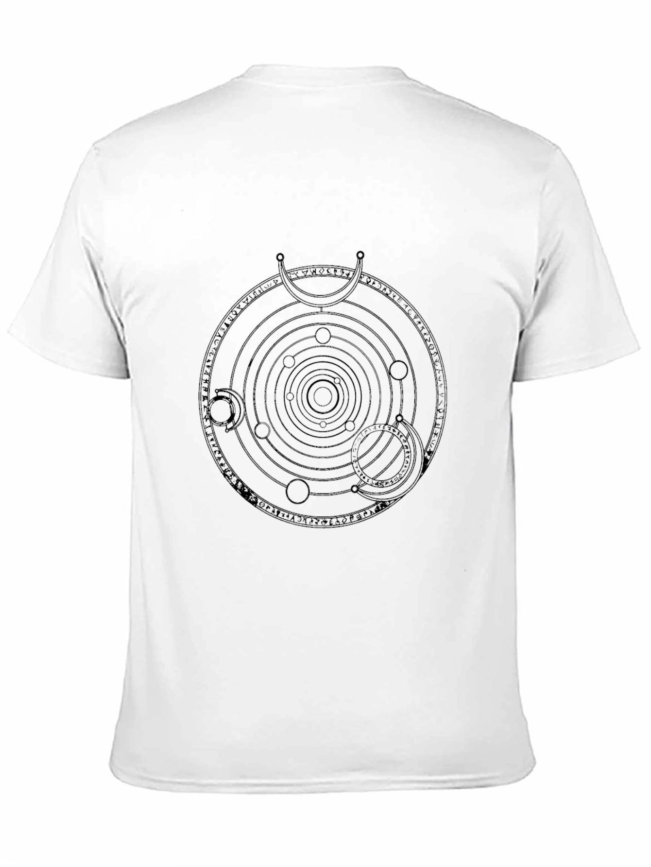 Occult Geometric Print Black T-Shirt