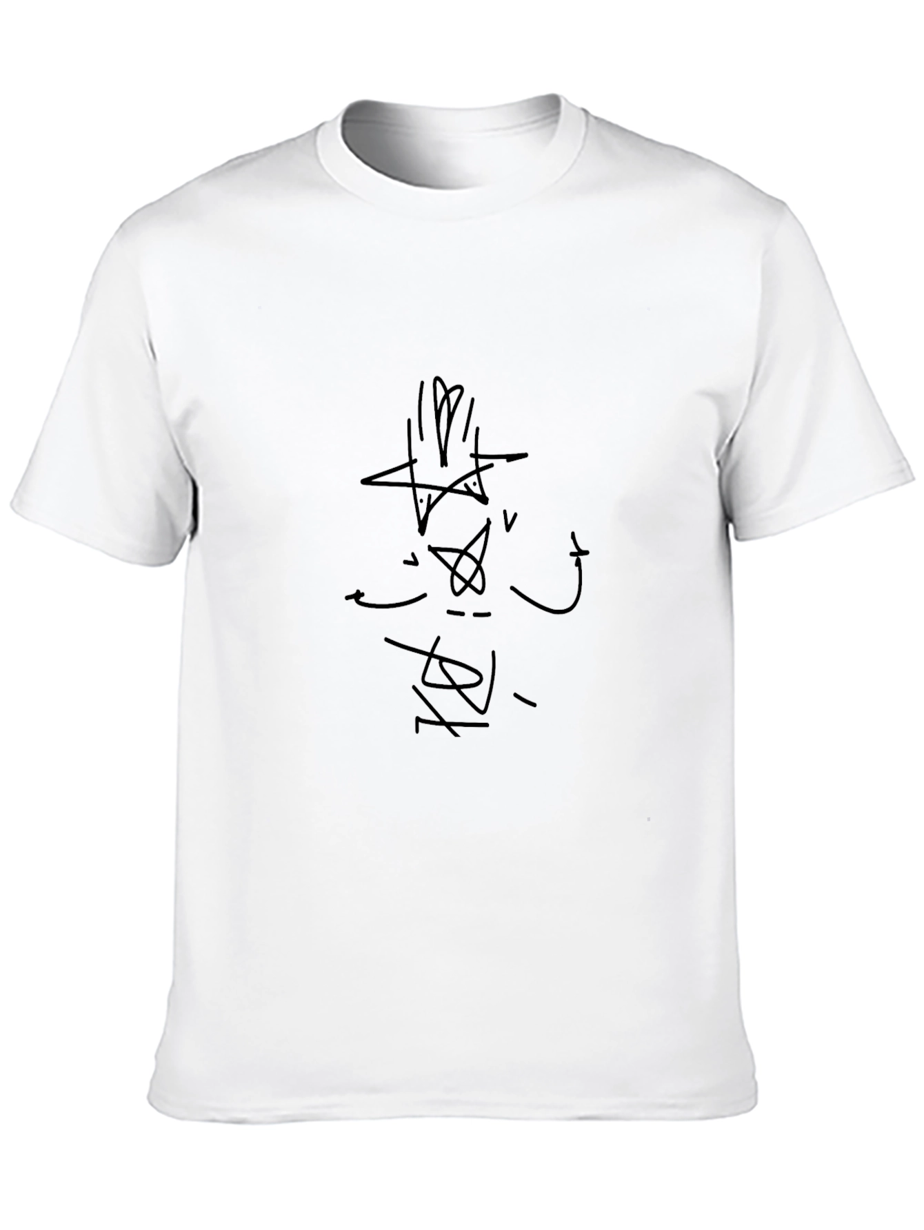 Abstract Graphic Print Mens Black T-Shirt