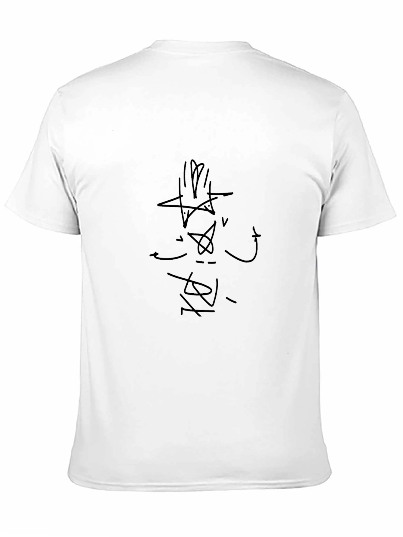 Abstract Graphic Print Mens Black T-Shirt