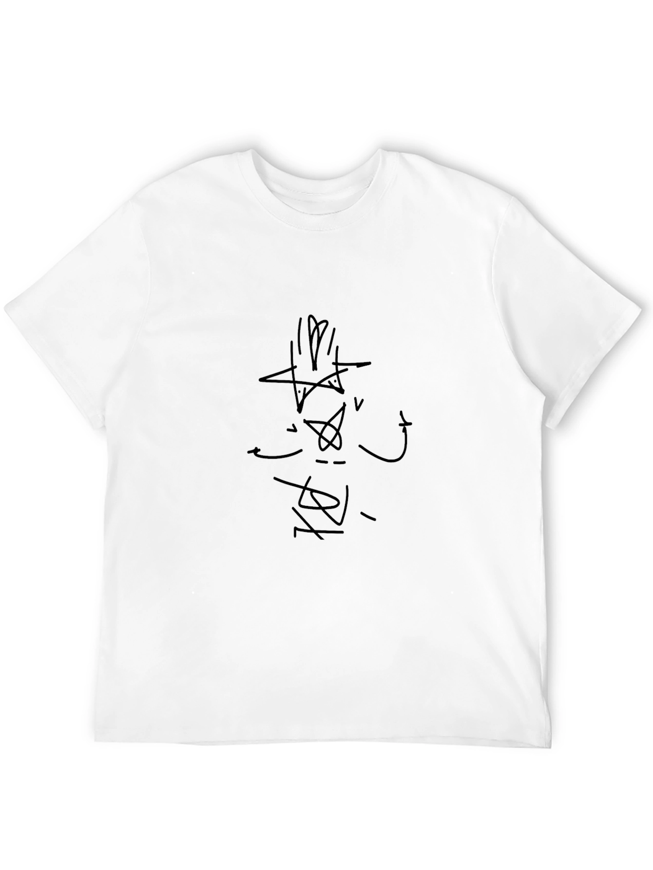 Abstract Graphic Print Mens Black T-Shirt
