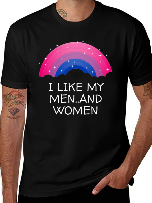 Bisexual Pride T-Shirt - I Like My Men and Women