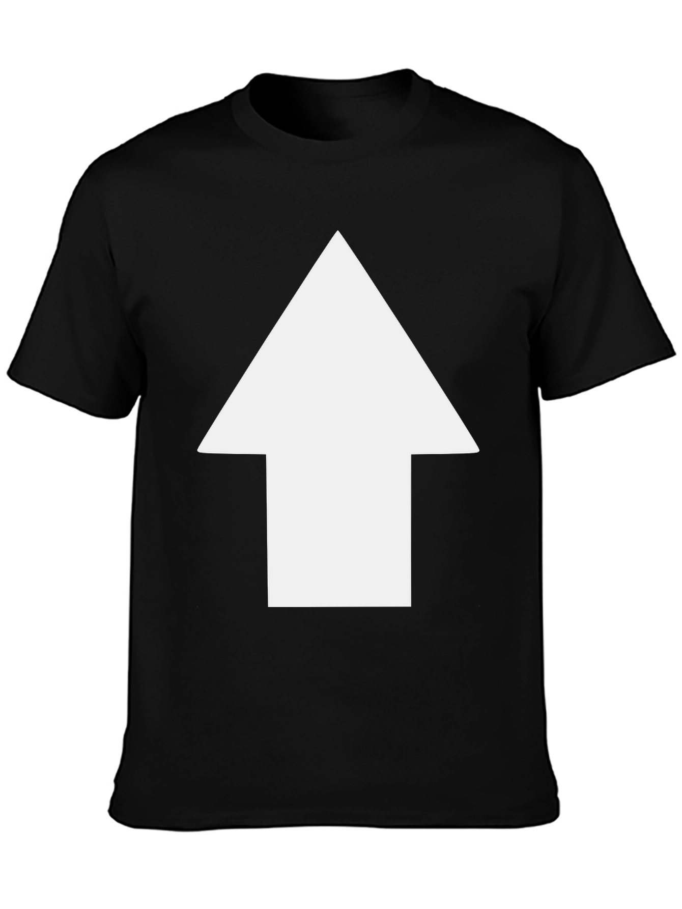 Arrow Up Black T-Shirt - Simple & Stylish Design