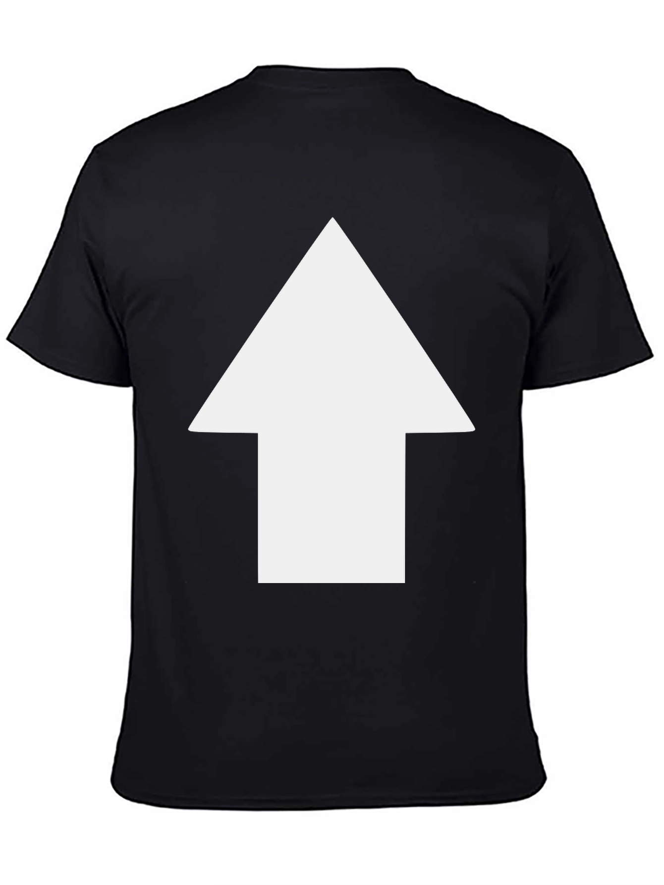 Arrow Up Black T-Shirt - Simple & Stylish Design
