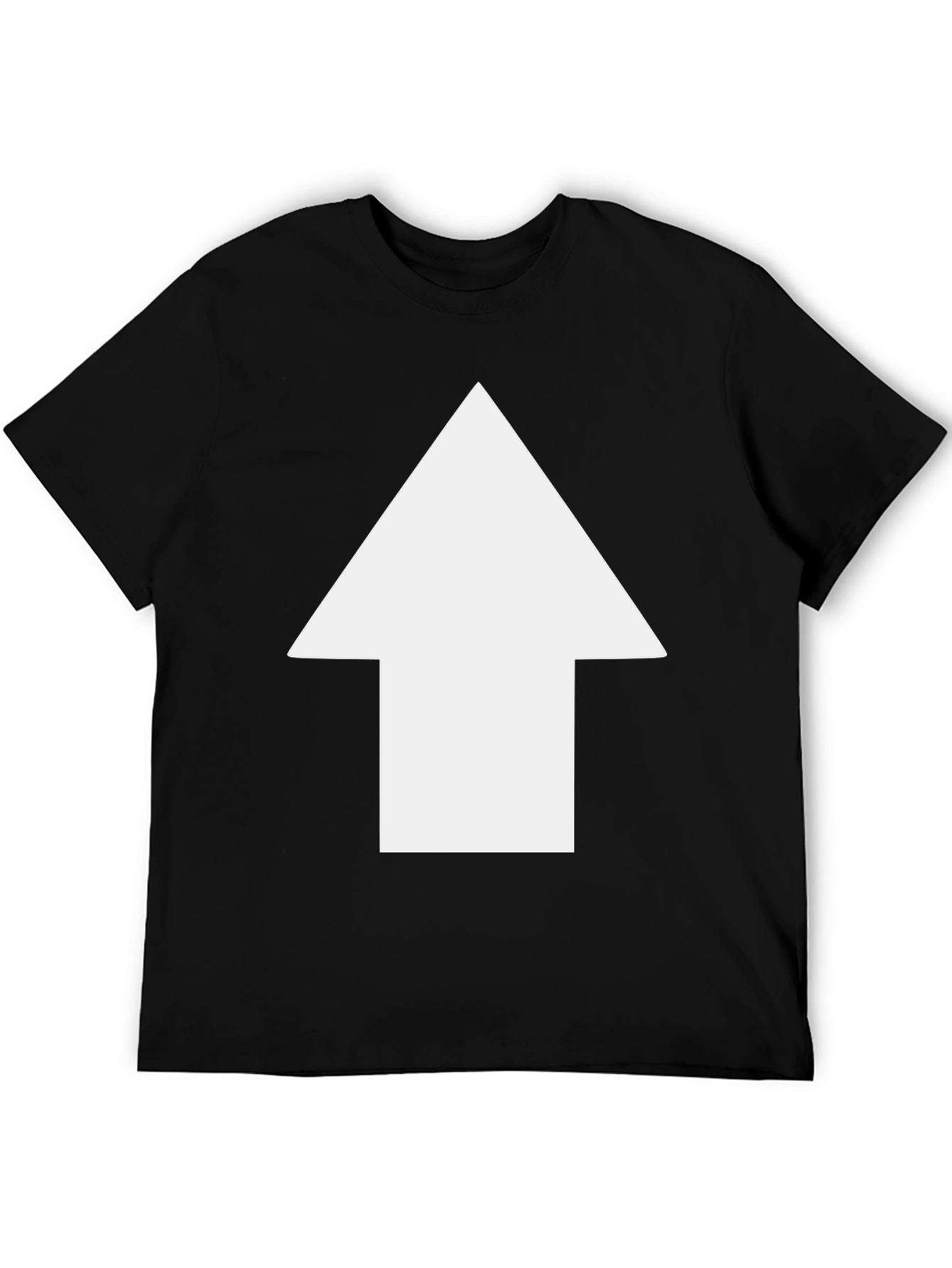 Arrow Up Black T-Shirt - Simple & Stylish Design
