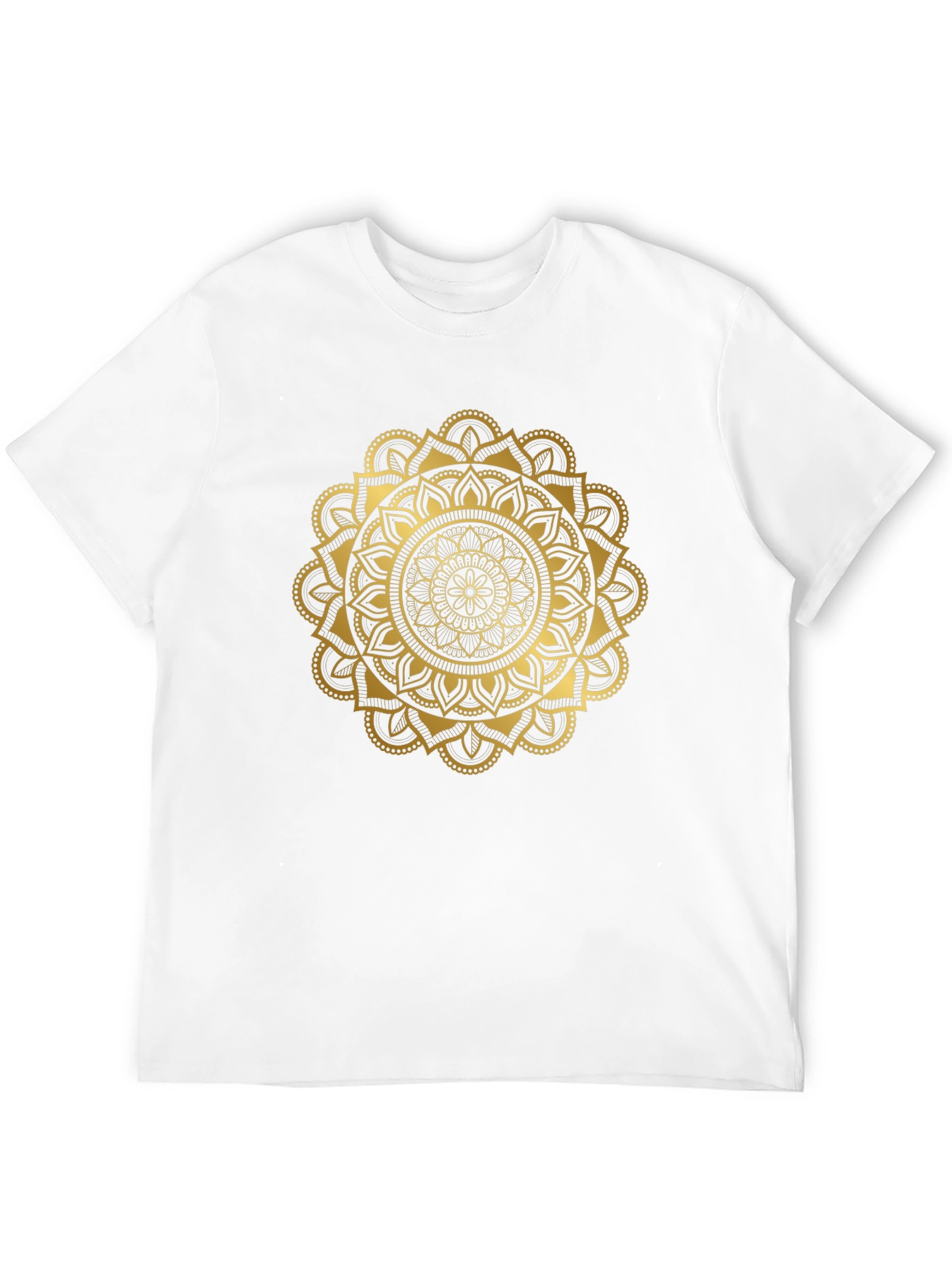 Golden Mandala Graphic Black T-Shirt