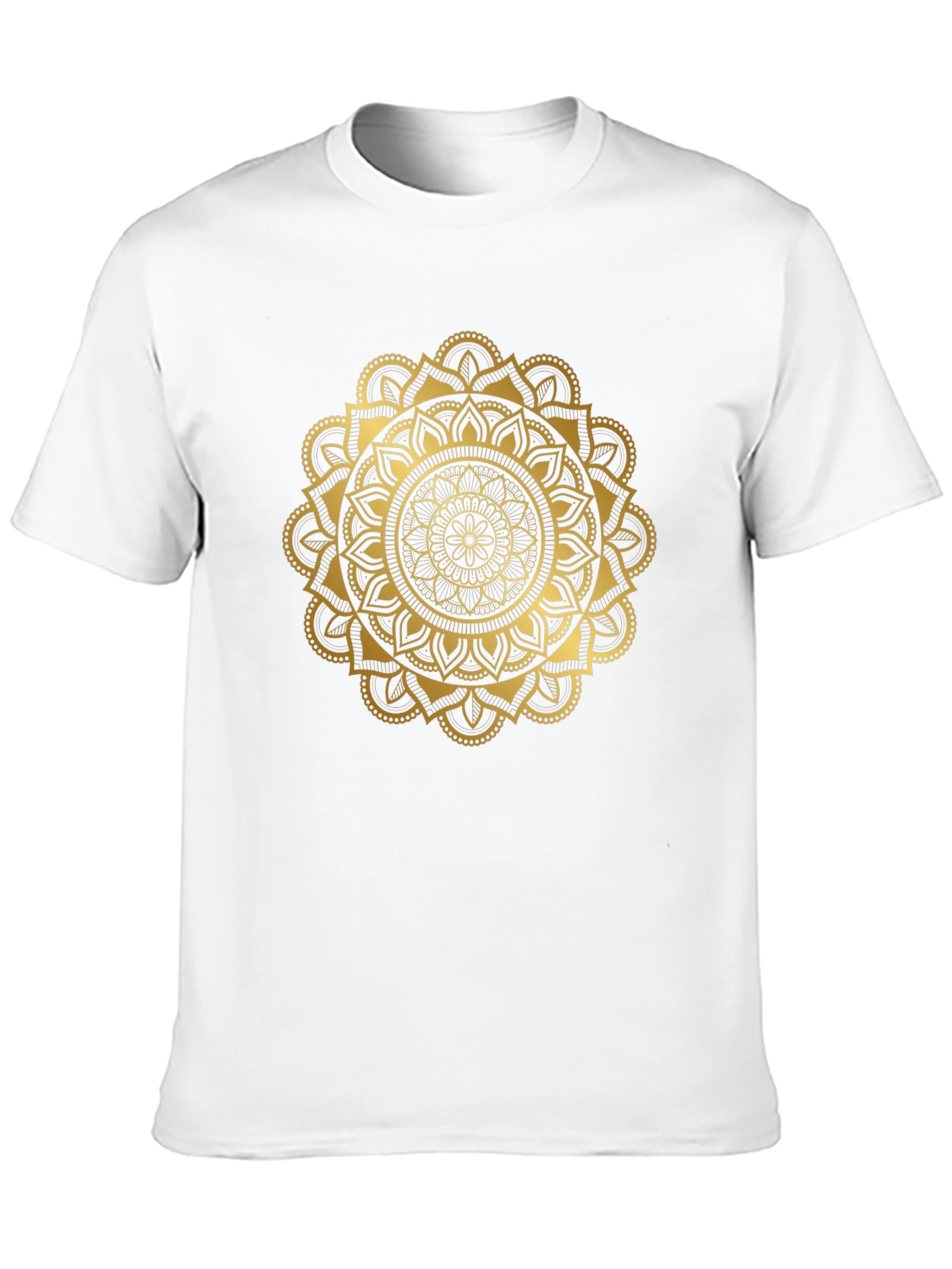 Golden Mandala Graphic Black T-Shirt