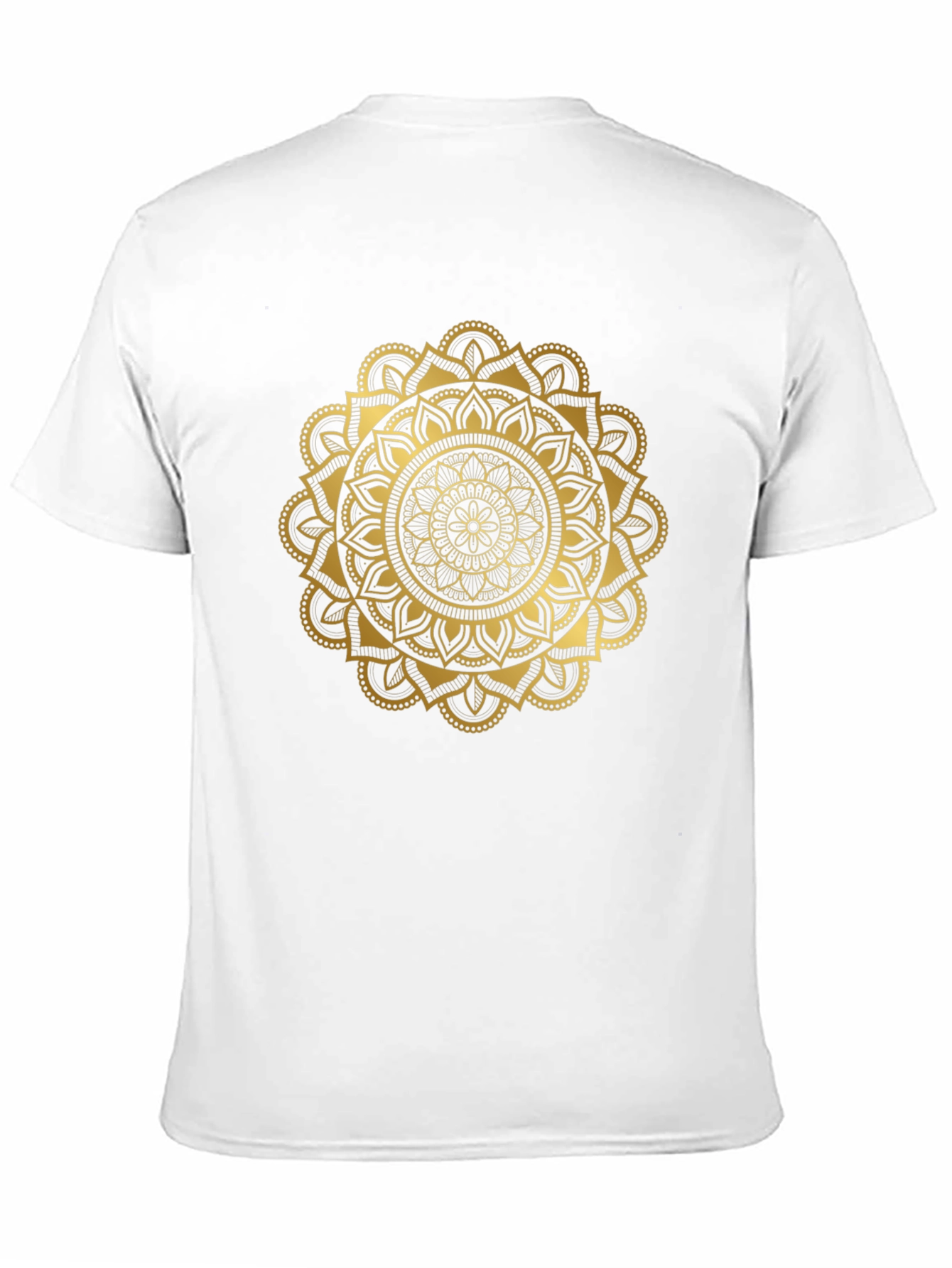 Golden Mandala Graphic Black T-Shirt