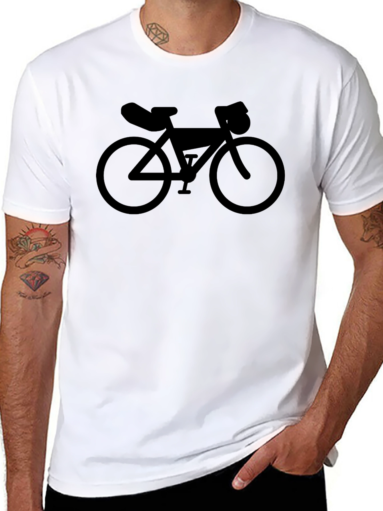 Bicycle Touring Graphic Tee - Black