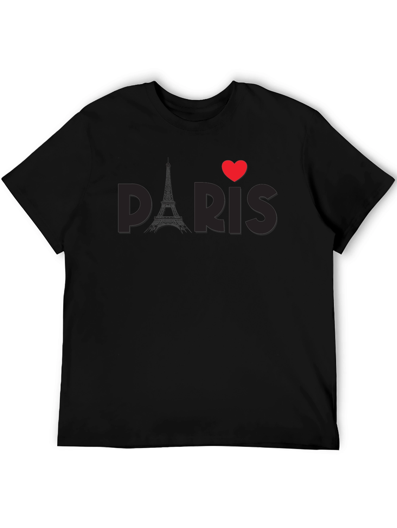 I Heart Paris Black Graphic Tee
