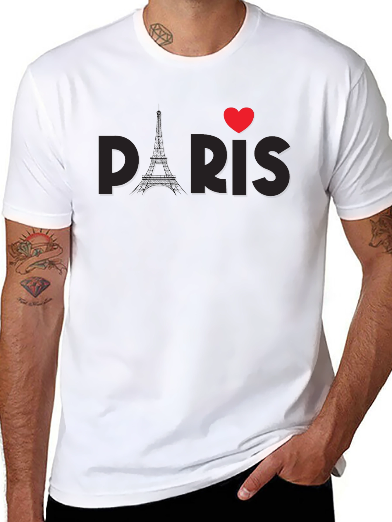 I Heart Paris Black Graphic Tee
