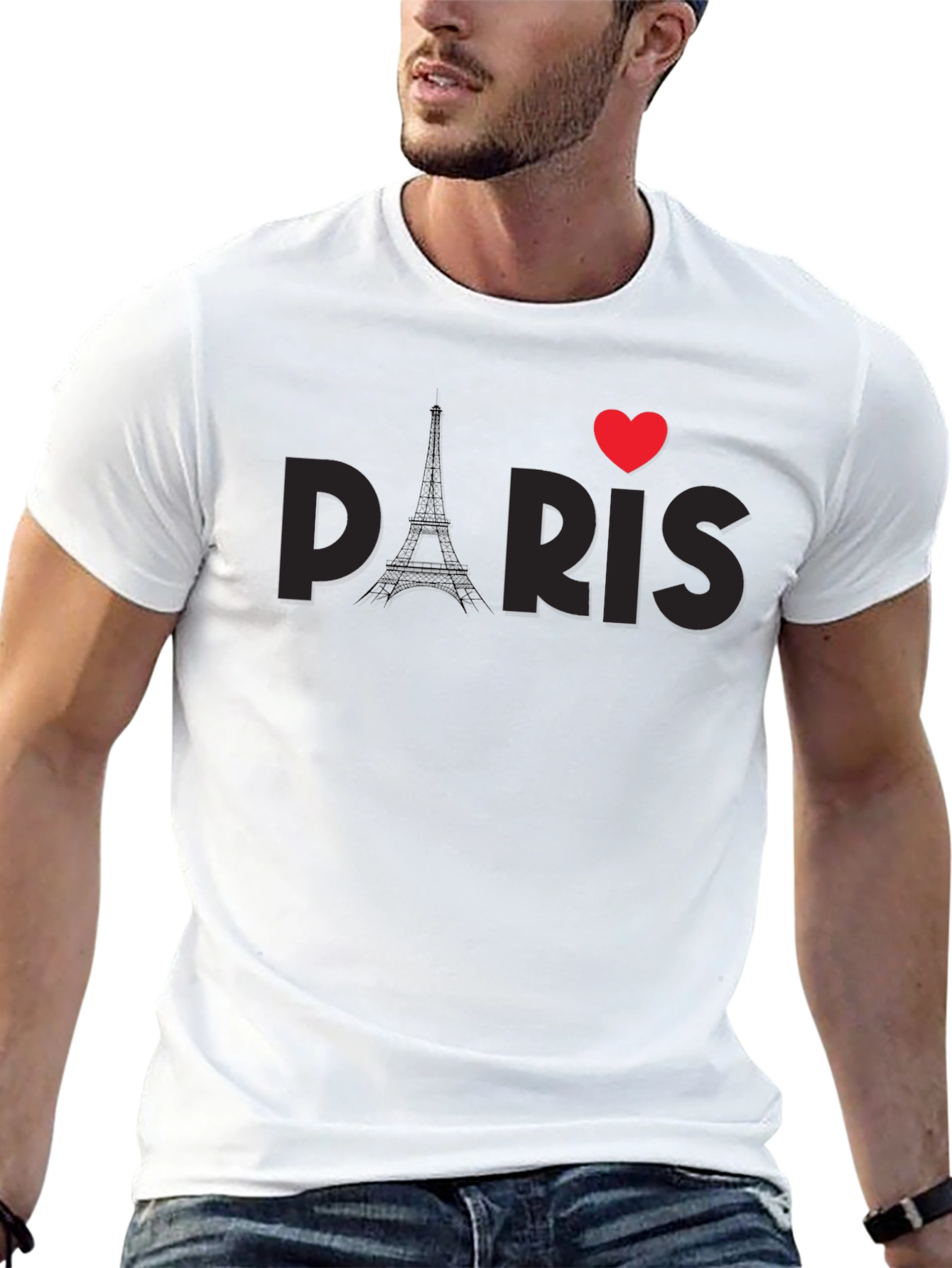 I Heart Paris Black Graphic Tee