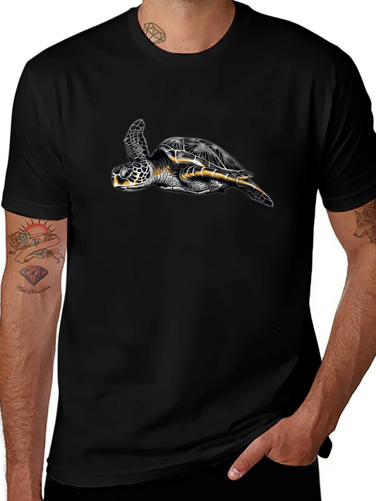 Turtle Graphic Black T-Shirt
