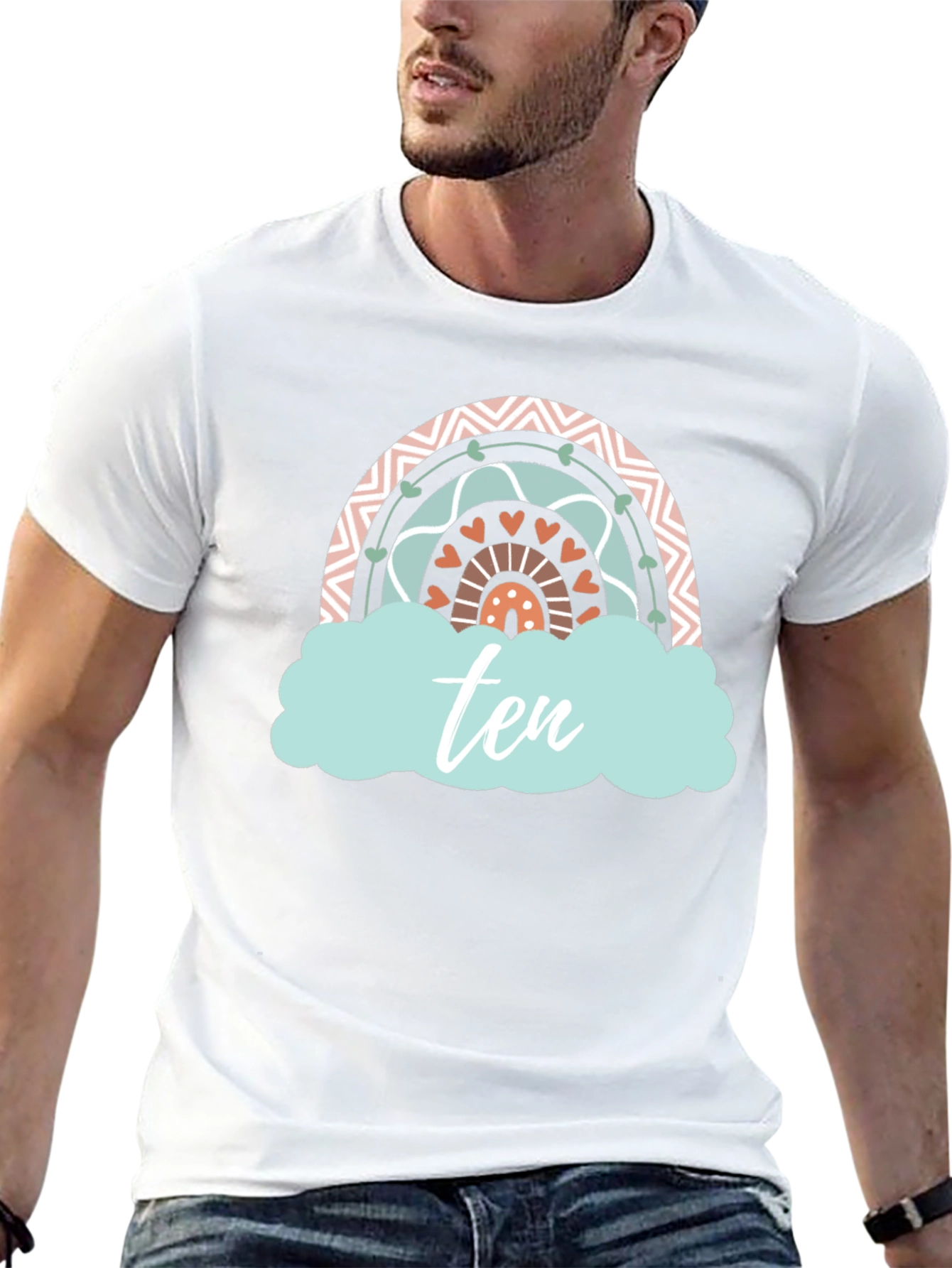 Ten Rainbow Birthday T-Shirt