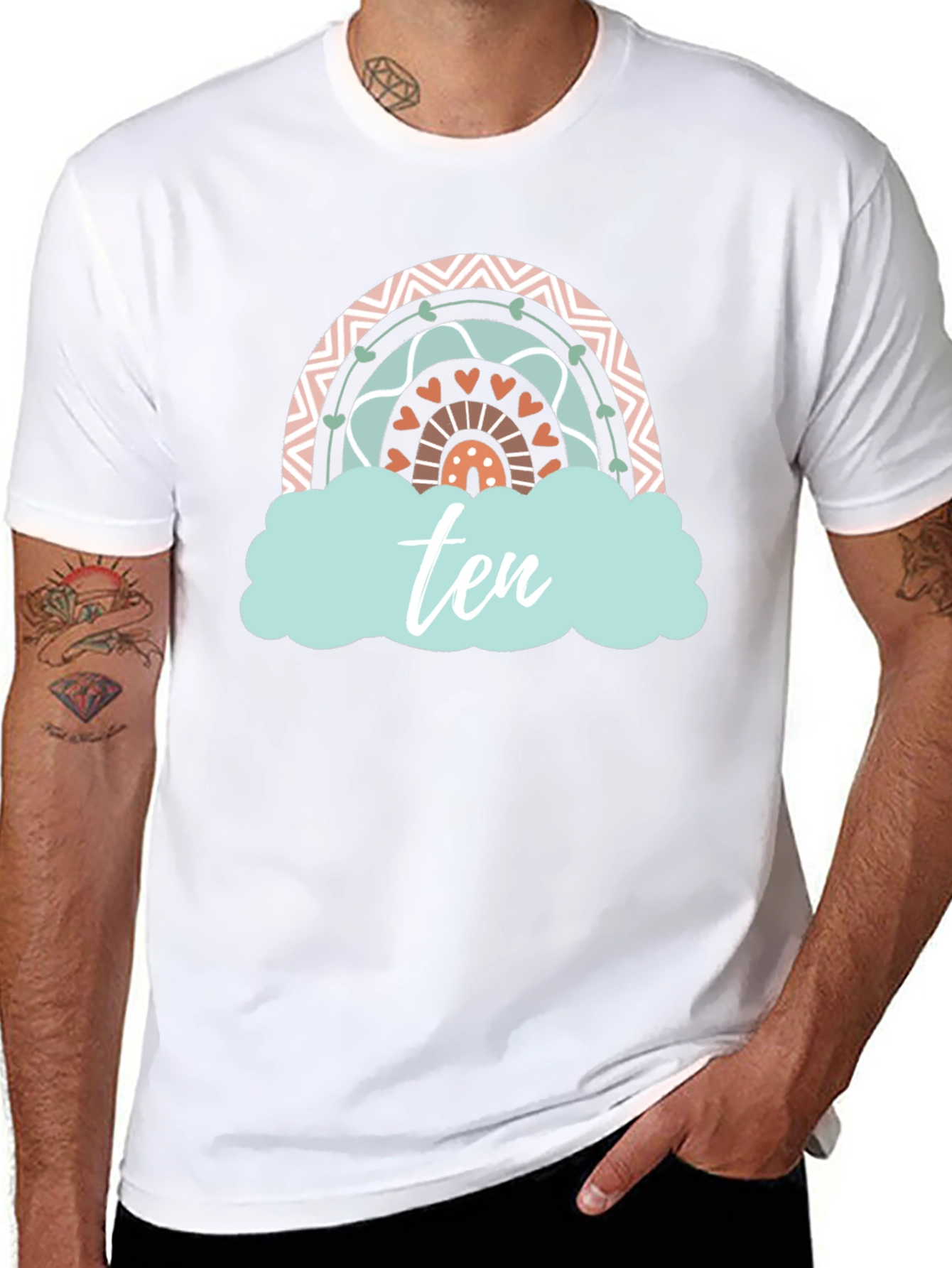 Ten Rainbow Birthday T-Shirt