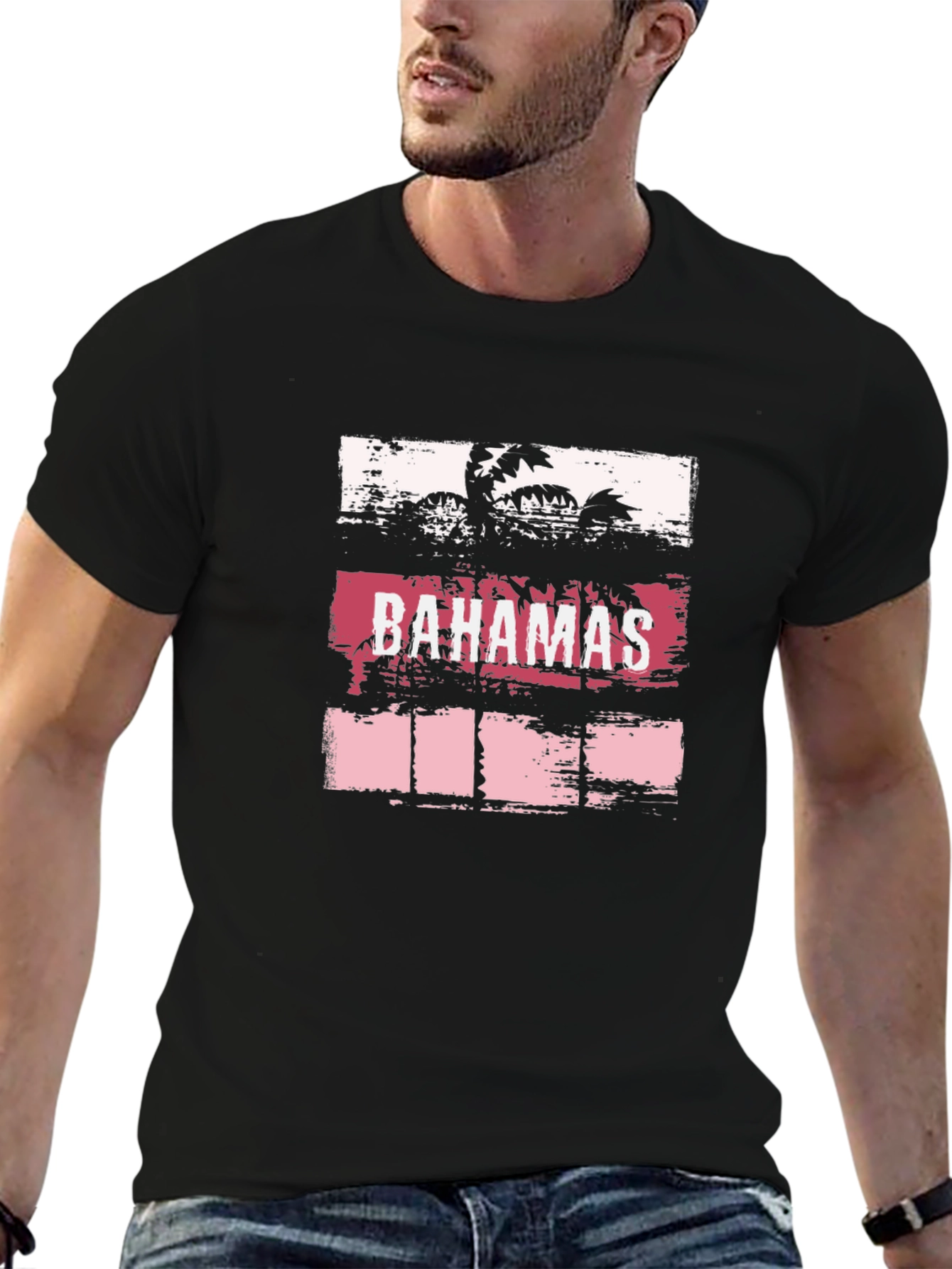 Bahamas Palm Tree T-Shirt - Island Vibes