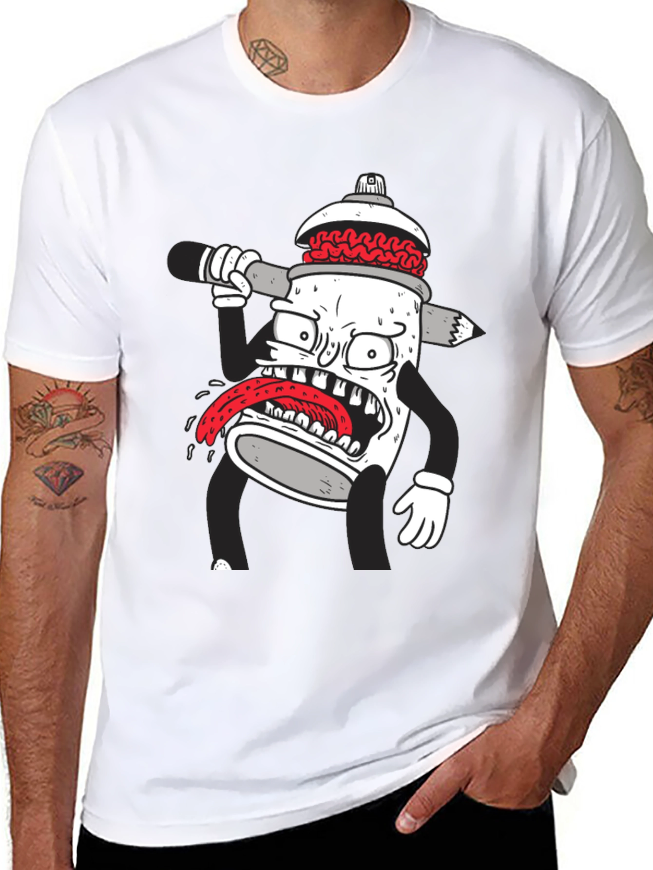 Cartoon Spray Paint Can T-Shirt