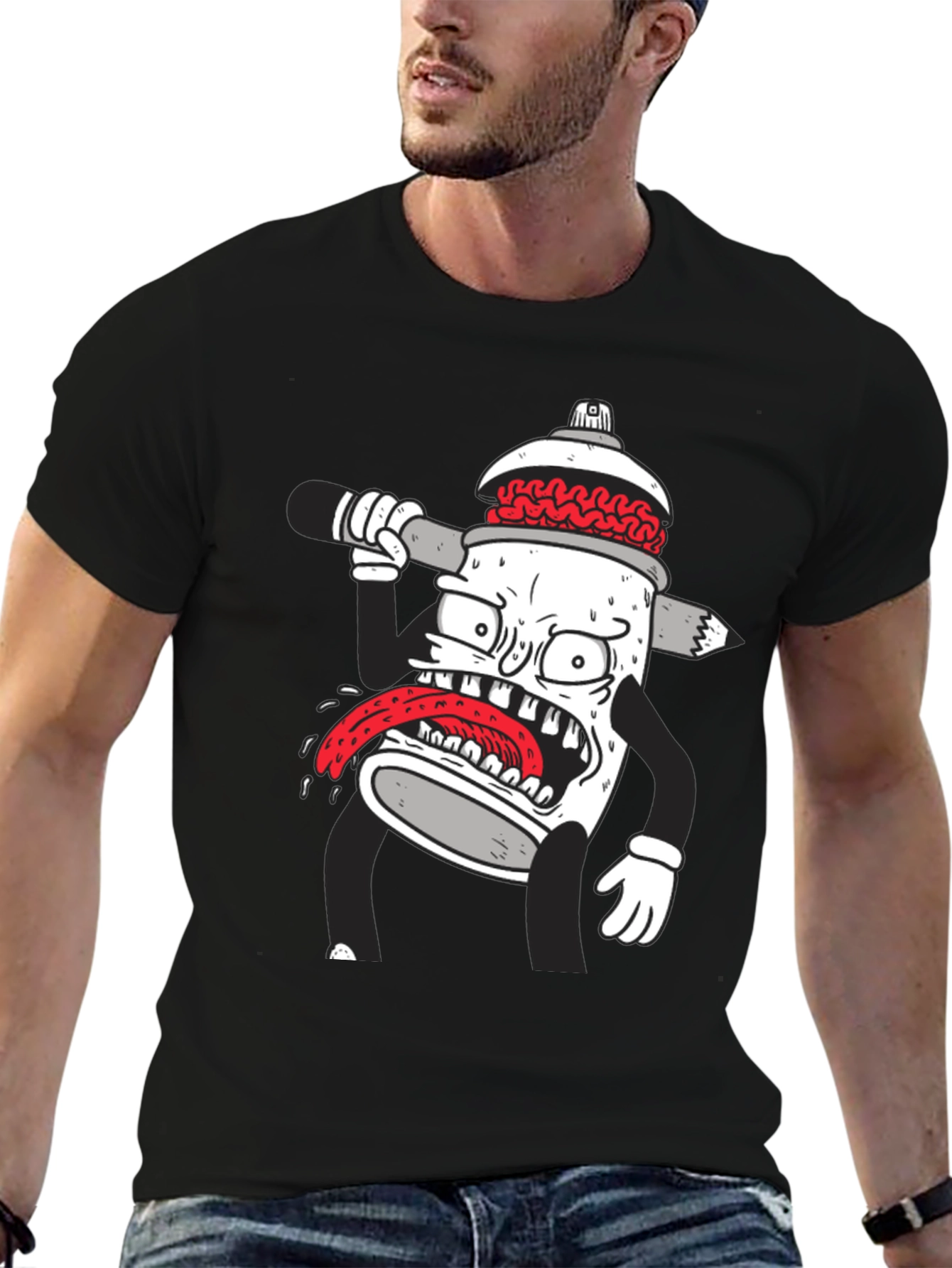 Cartoon Spray Paint Can T-Shirt