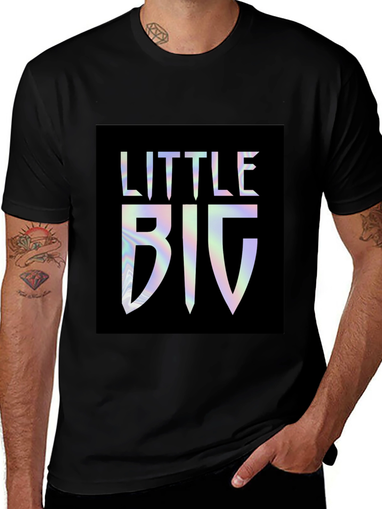 Little BIG Graphic Tee - Holographic Print