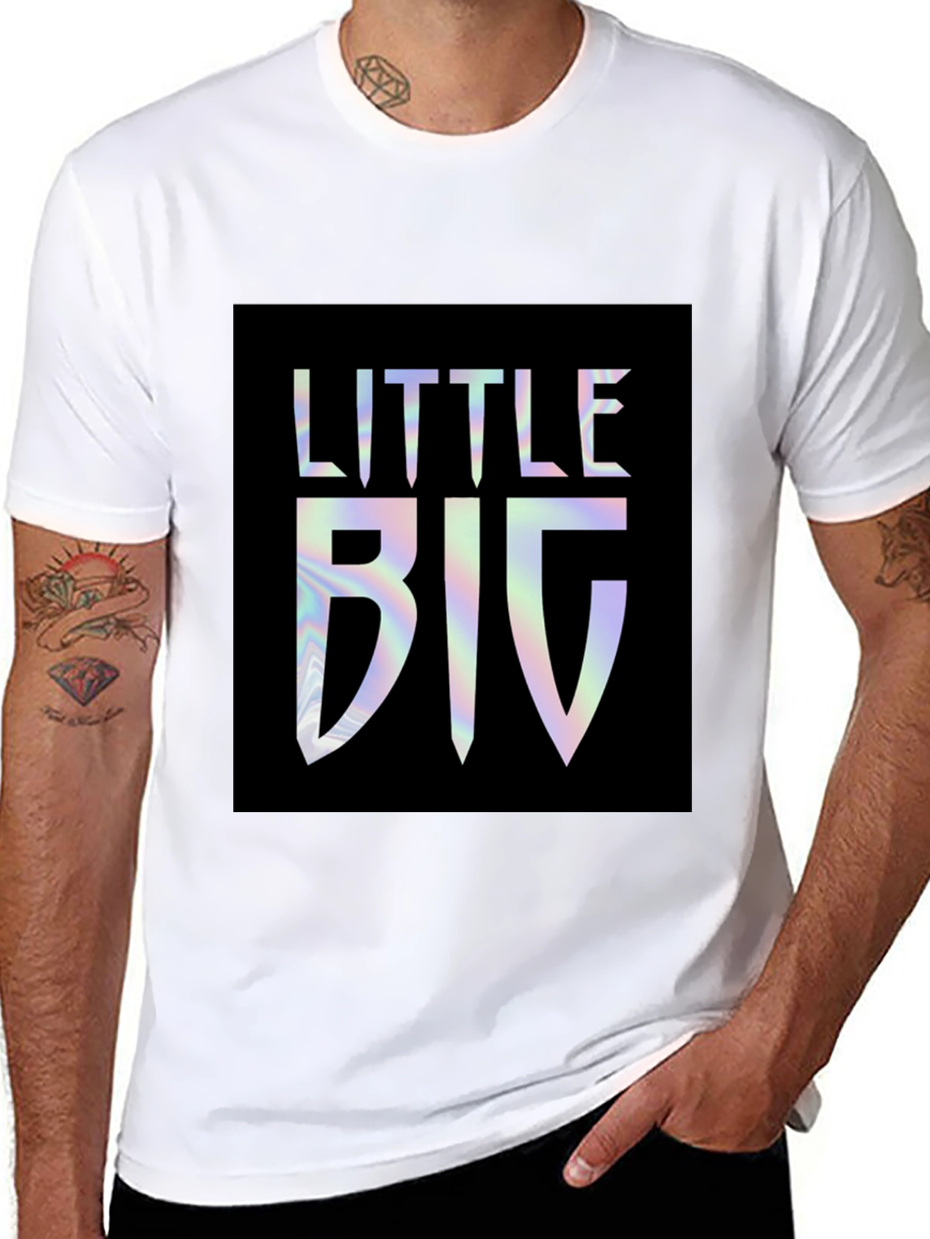 Little BIG Graphic Tee - Holographic Print
