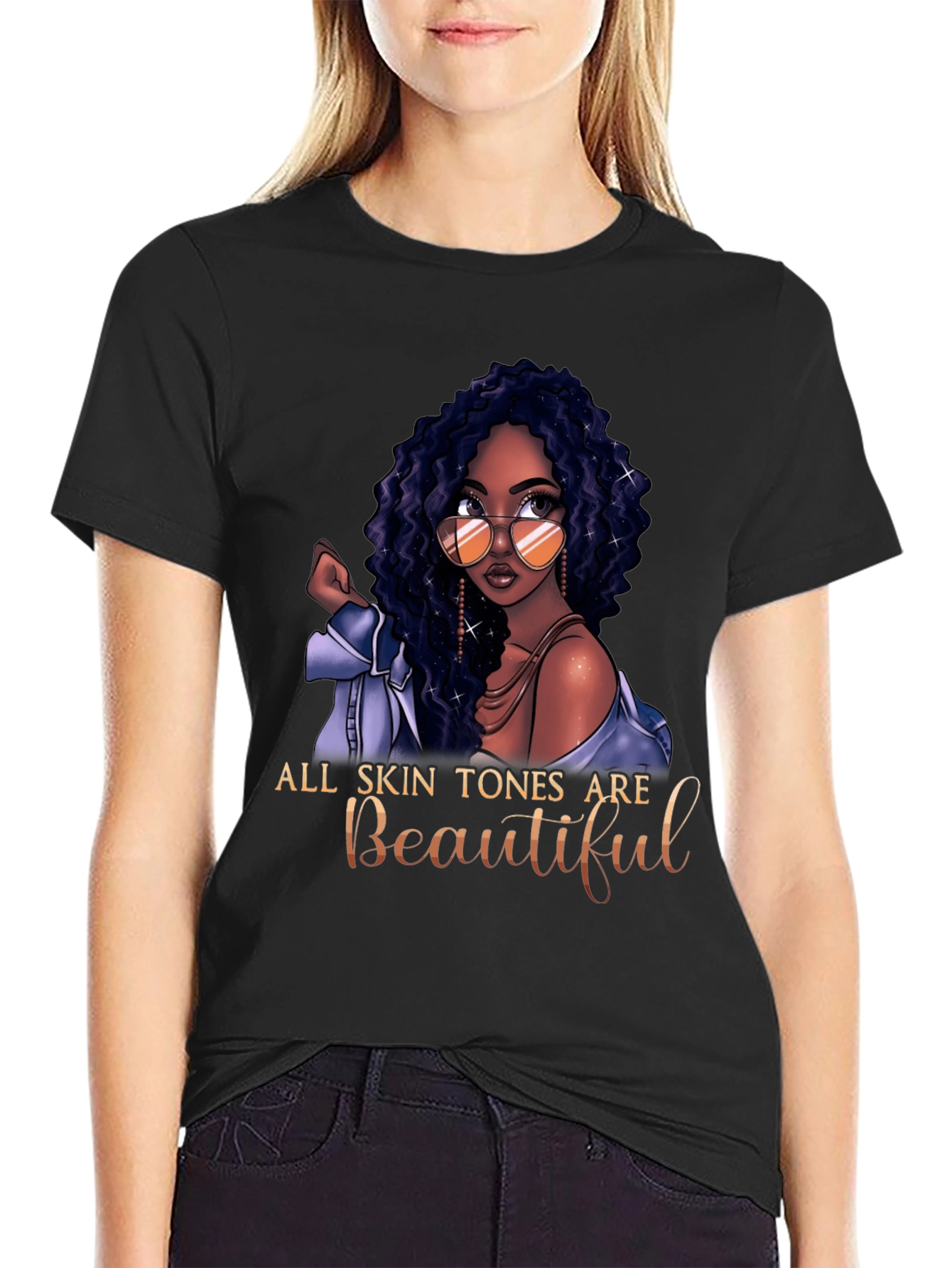 All Skin Tones Are Beautiful Graphic T-Shirt